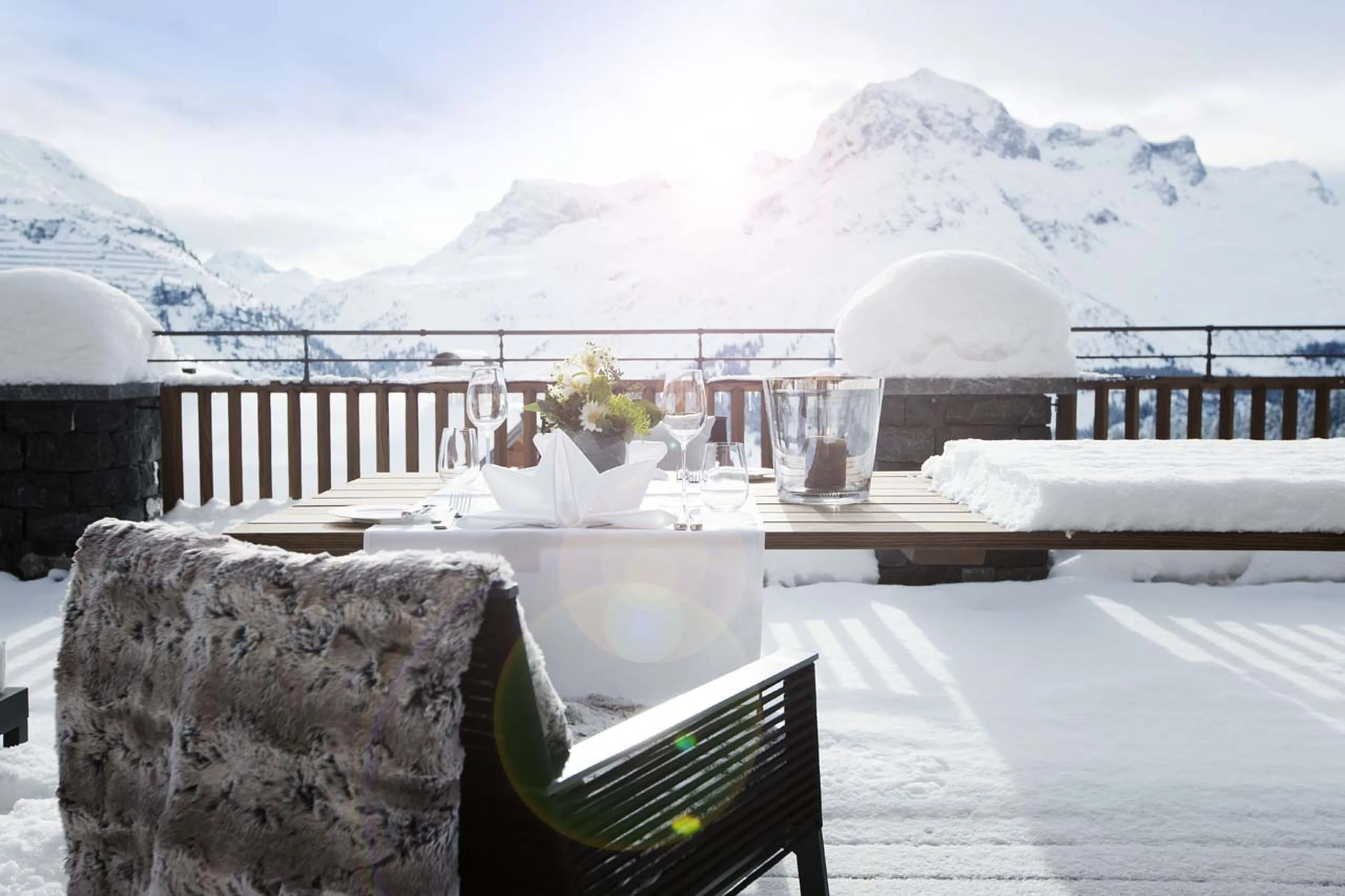 Furnished terrace at Exterior of Chalet N in Lech