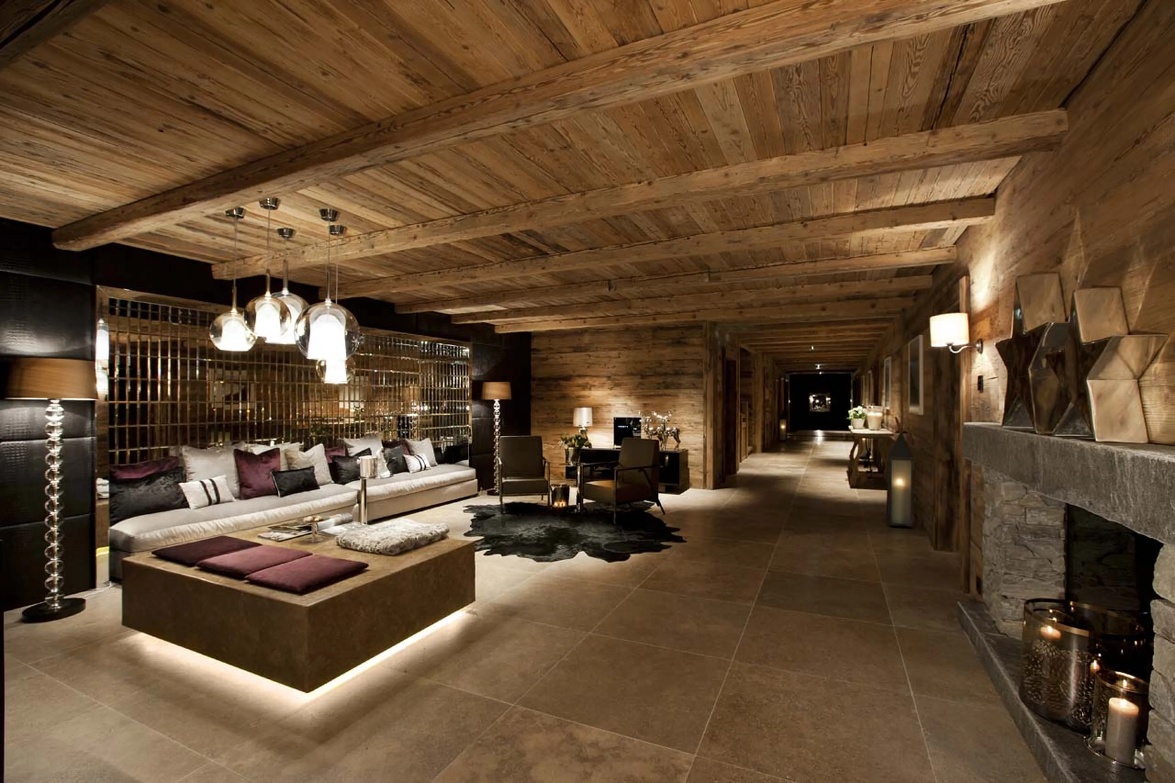 Living room at Exterior of Chalet N in Lech