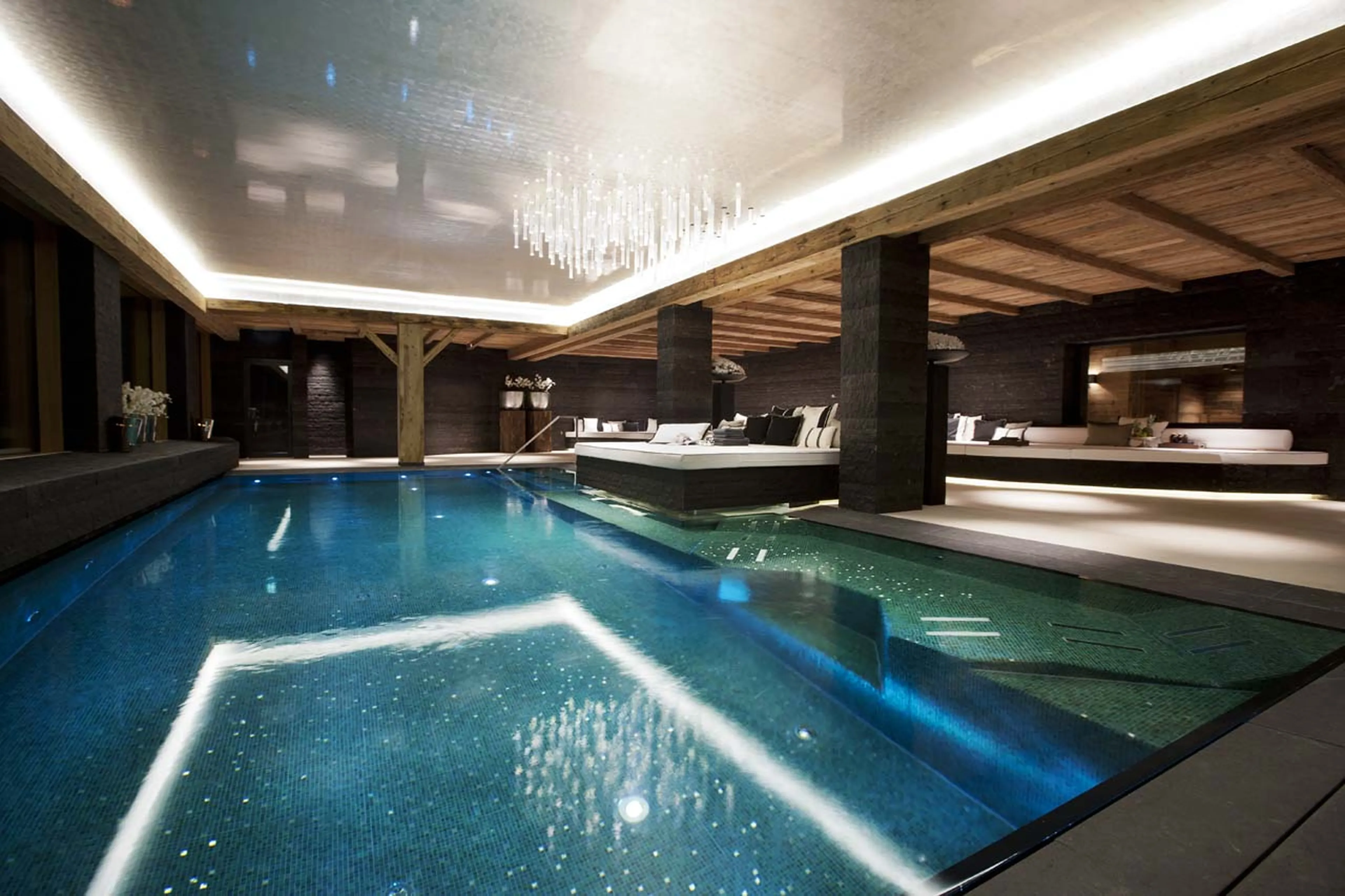 Spa with pool at Exterior of Chalet N in Lech