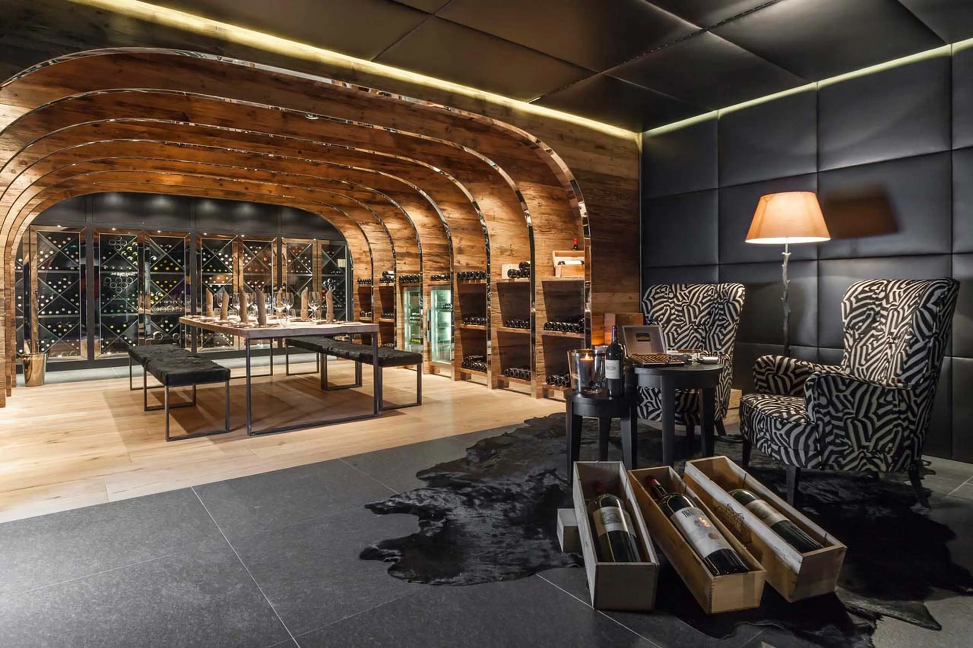 Wine cellar at Chalet N in Lech