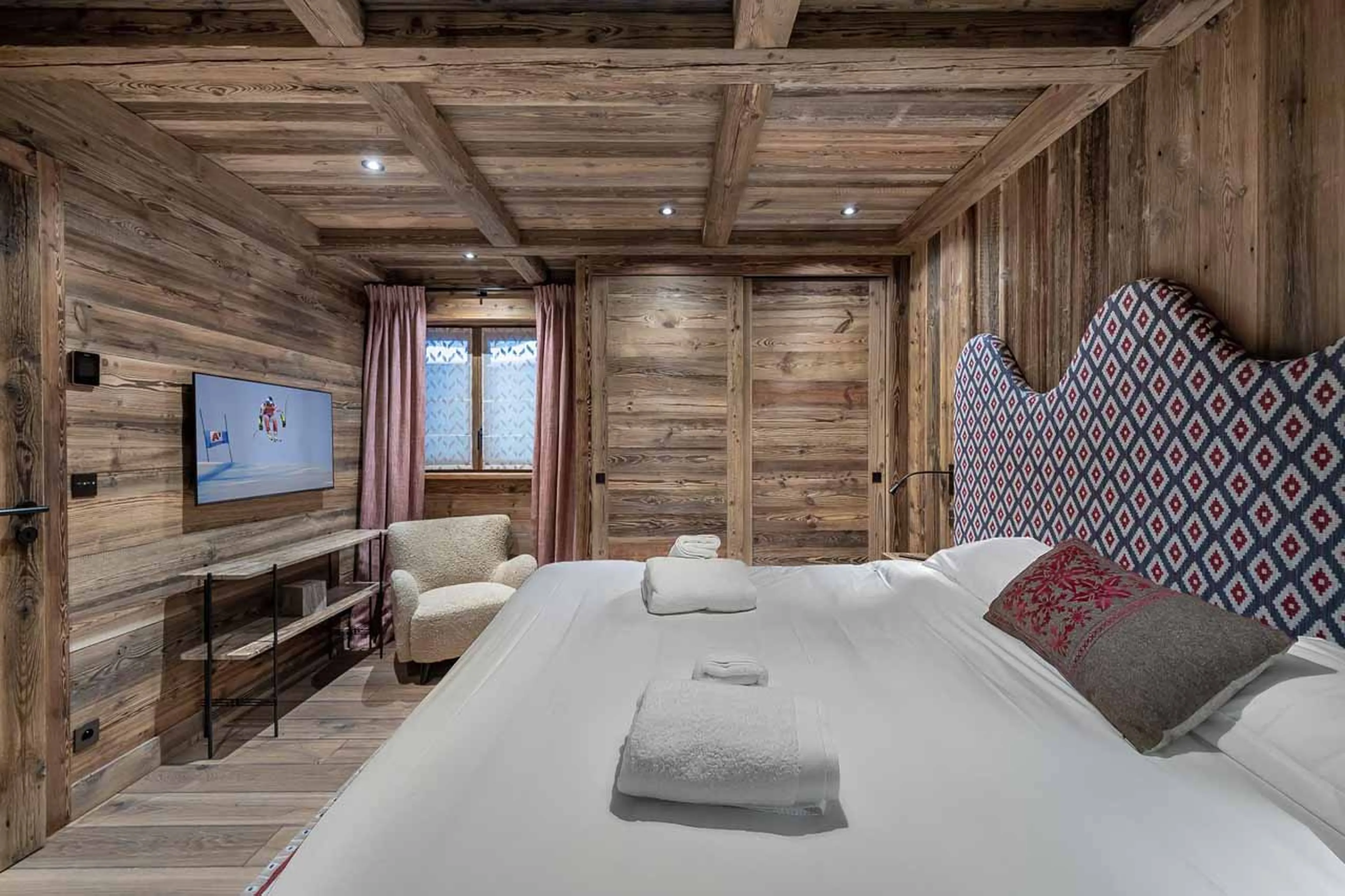 Bedroom two at Chalet Nanook in St Martin de Belleville