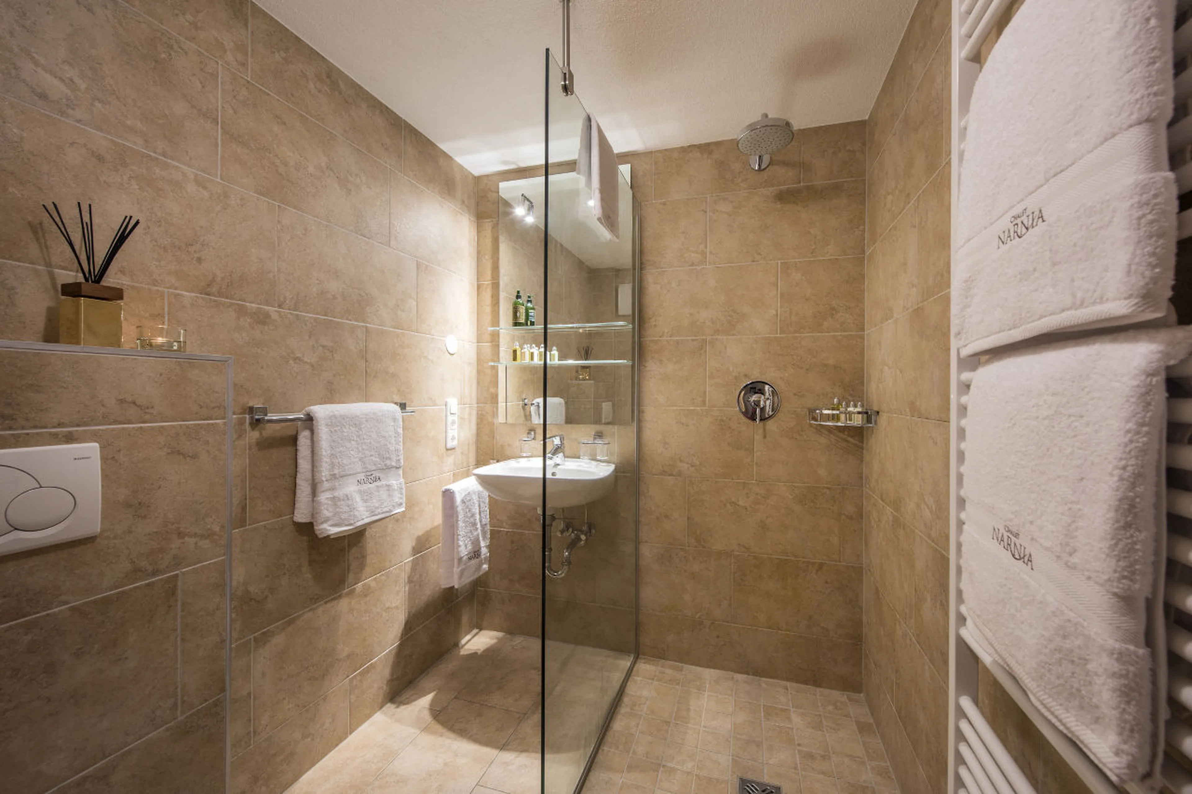 Bathroom six at Chalet Narnia in St Anton