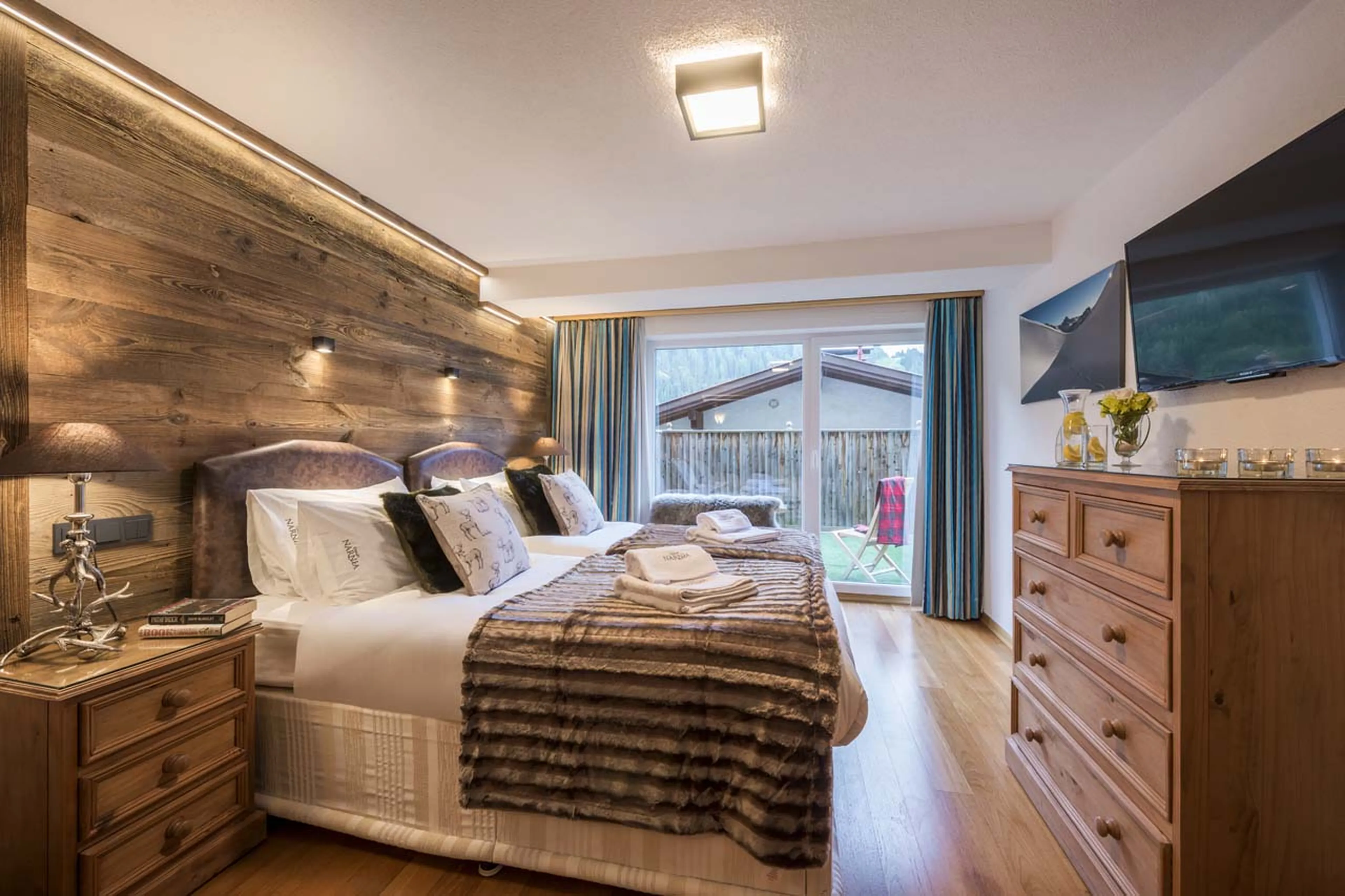 Bedroom five at Chalet Narnia in St Anton