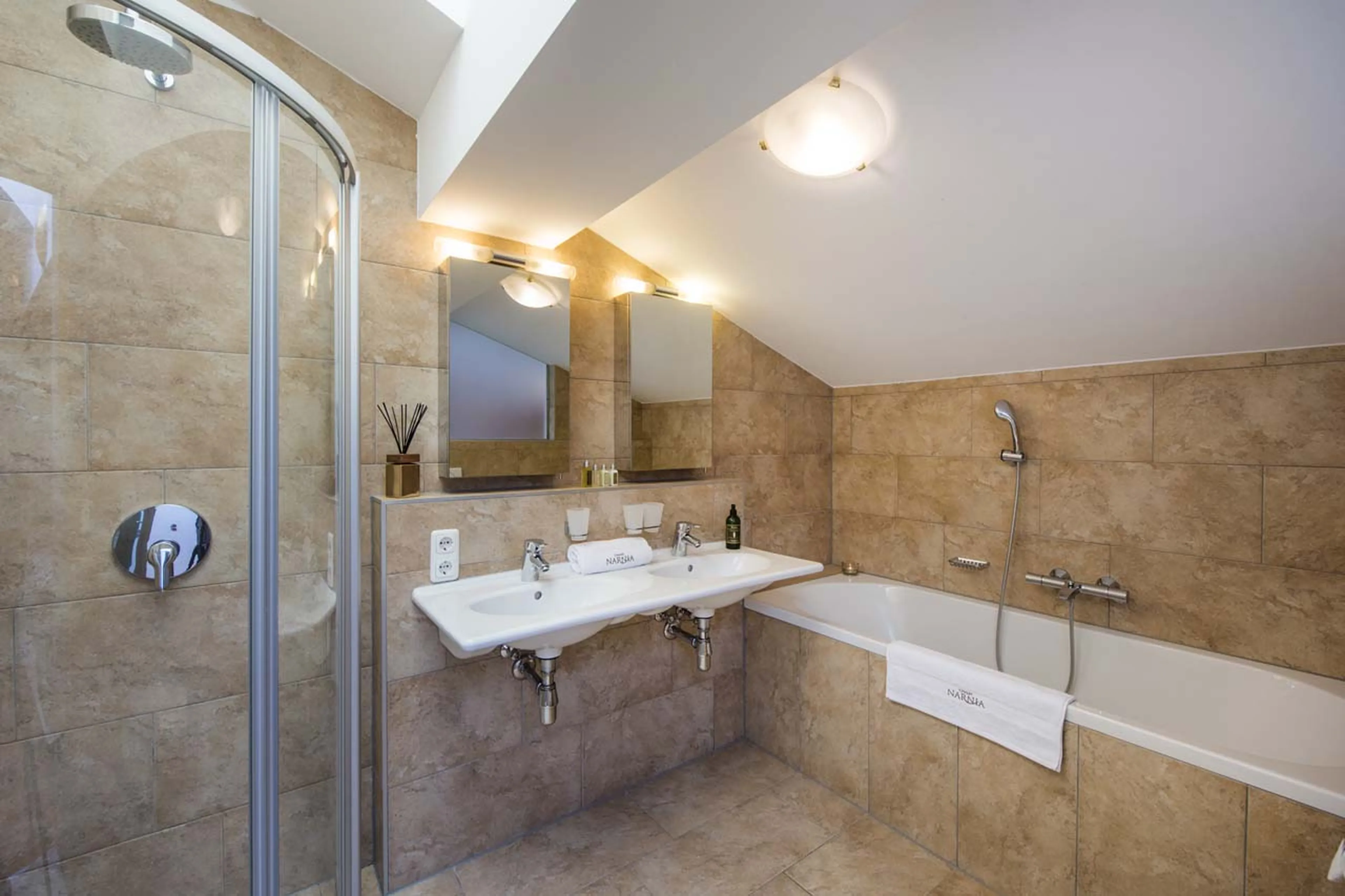 Bathroom six at Chalet Narnia in St Anton