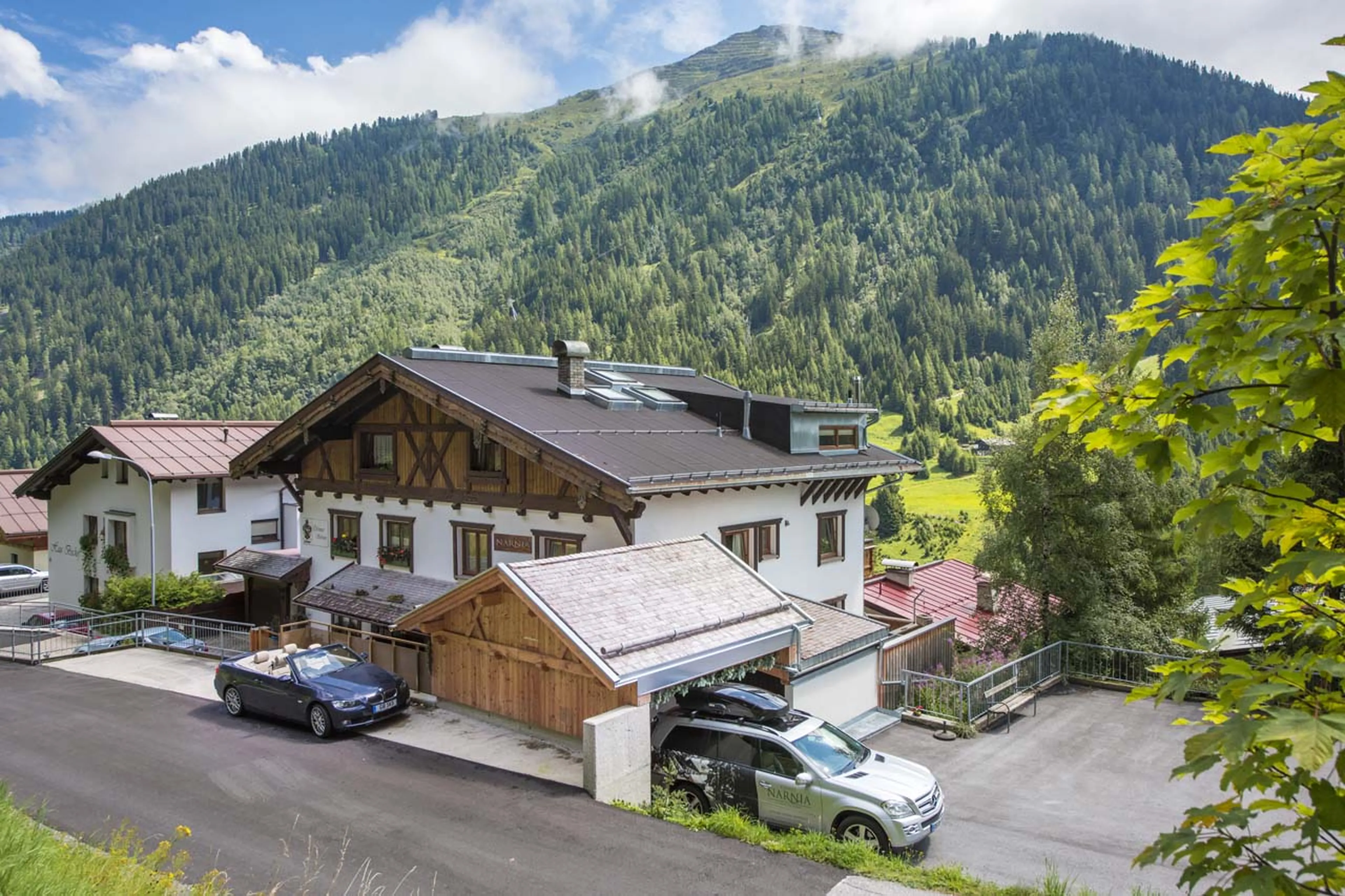 Exterior of Chalet Narnia in St Anton in summer