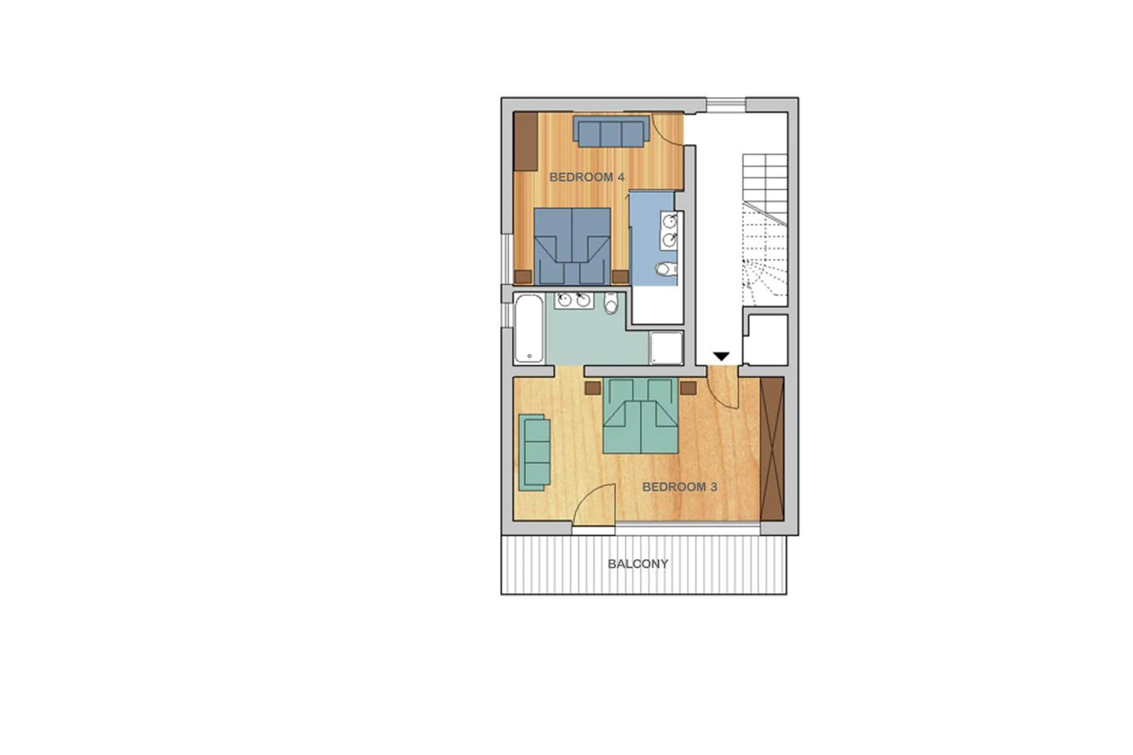 Level 1 floor plan of Chalet Narnia in St Anton