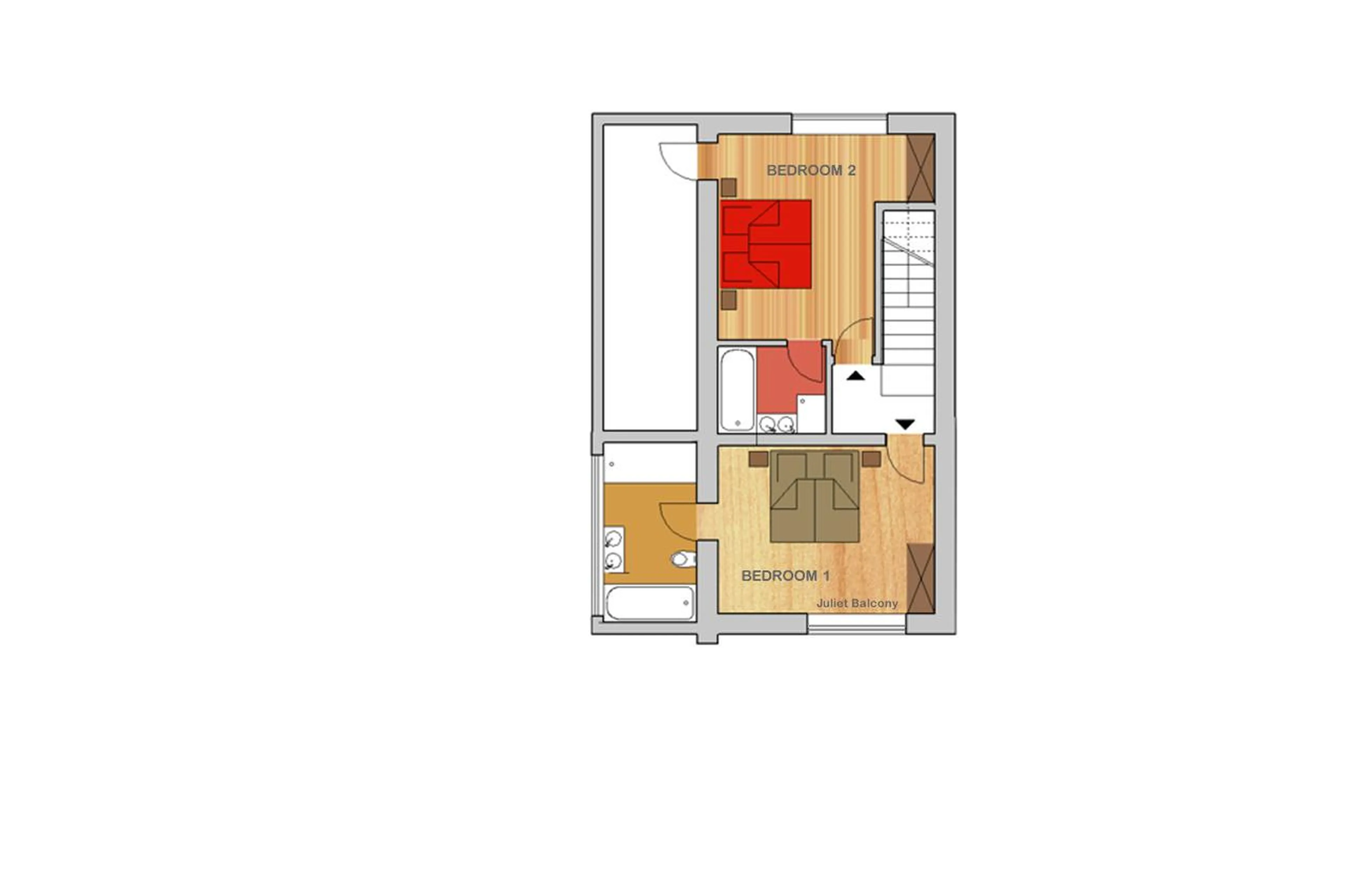 Level 2 floor plan of Chalet Narnia in St Anton
