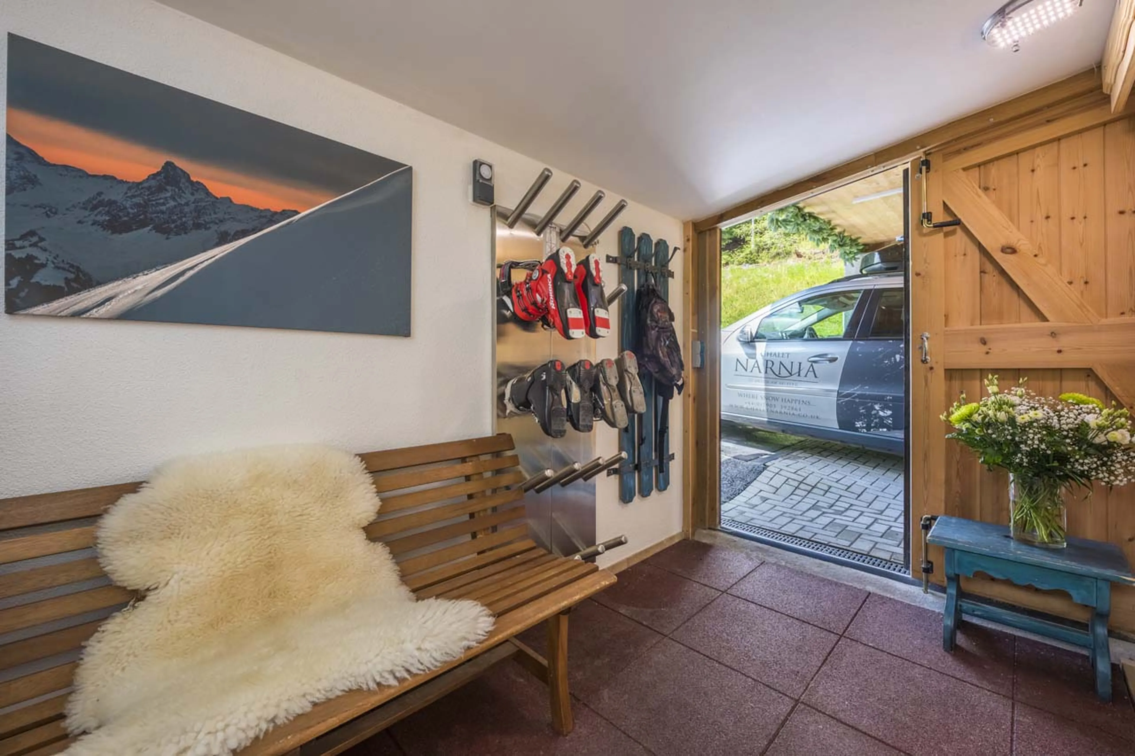 Ski room at Chalet Narnia in St Anton