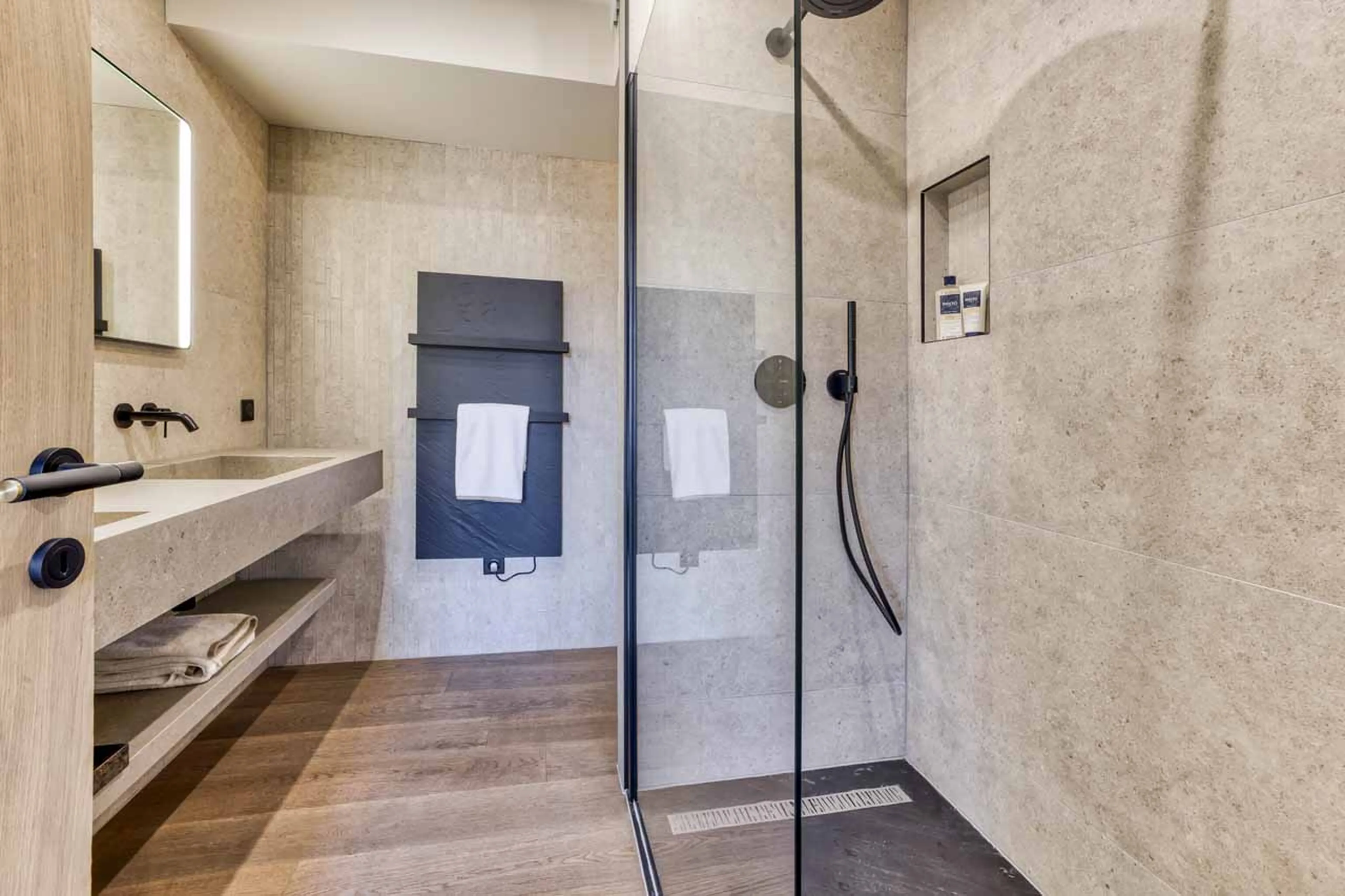 Bedroom 1 en-suite at Chalet Nid d'Hiver in Courchevel 1550