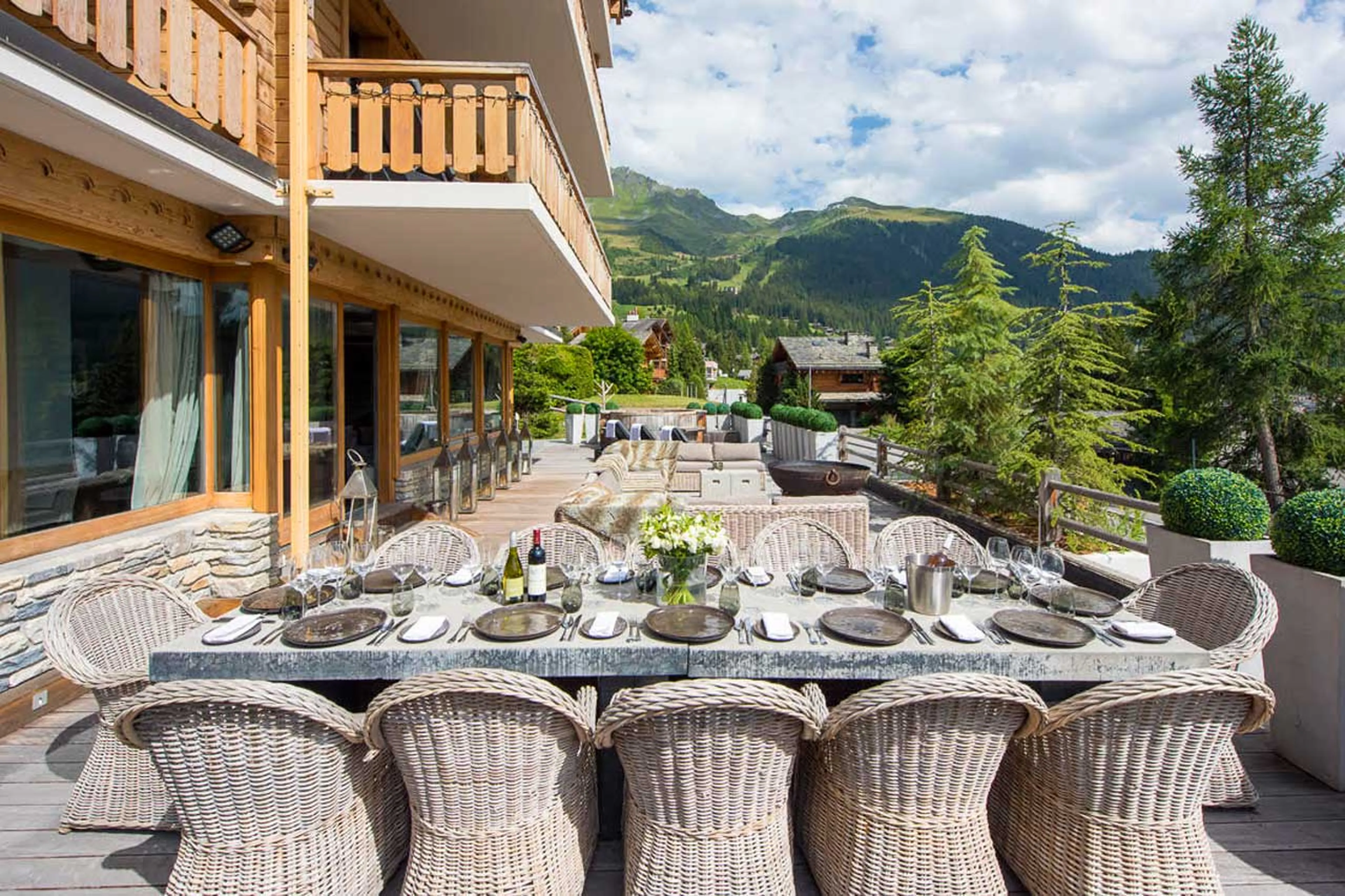 Terrace at Chalet No 14 in Verbier