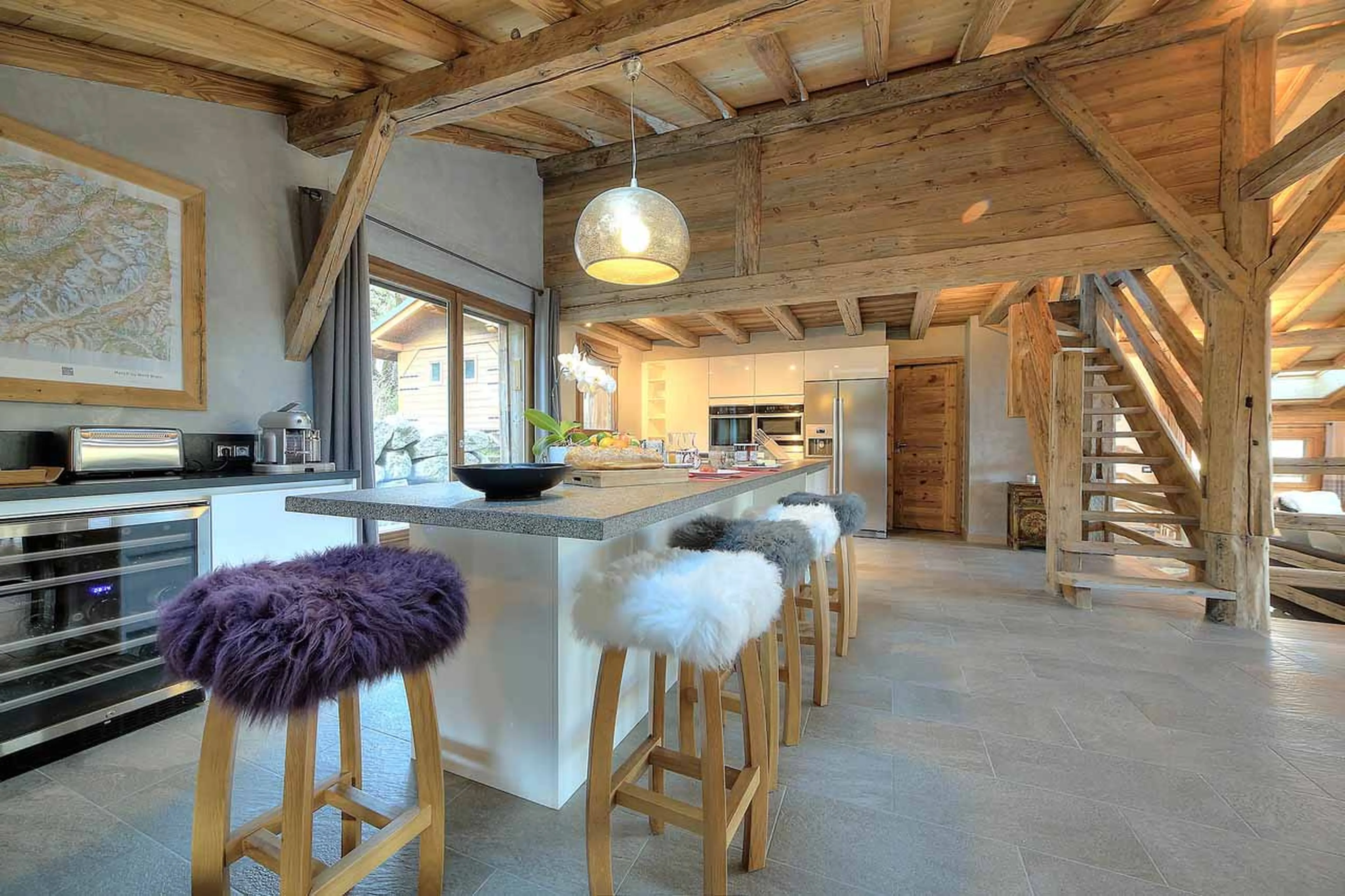 Breakfast bar in Chalet Norel in Chamonix