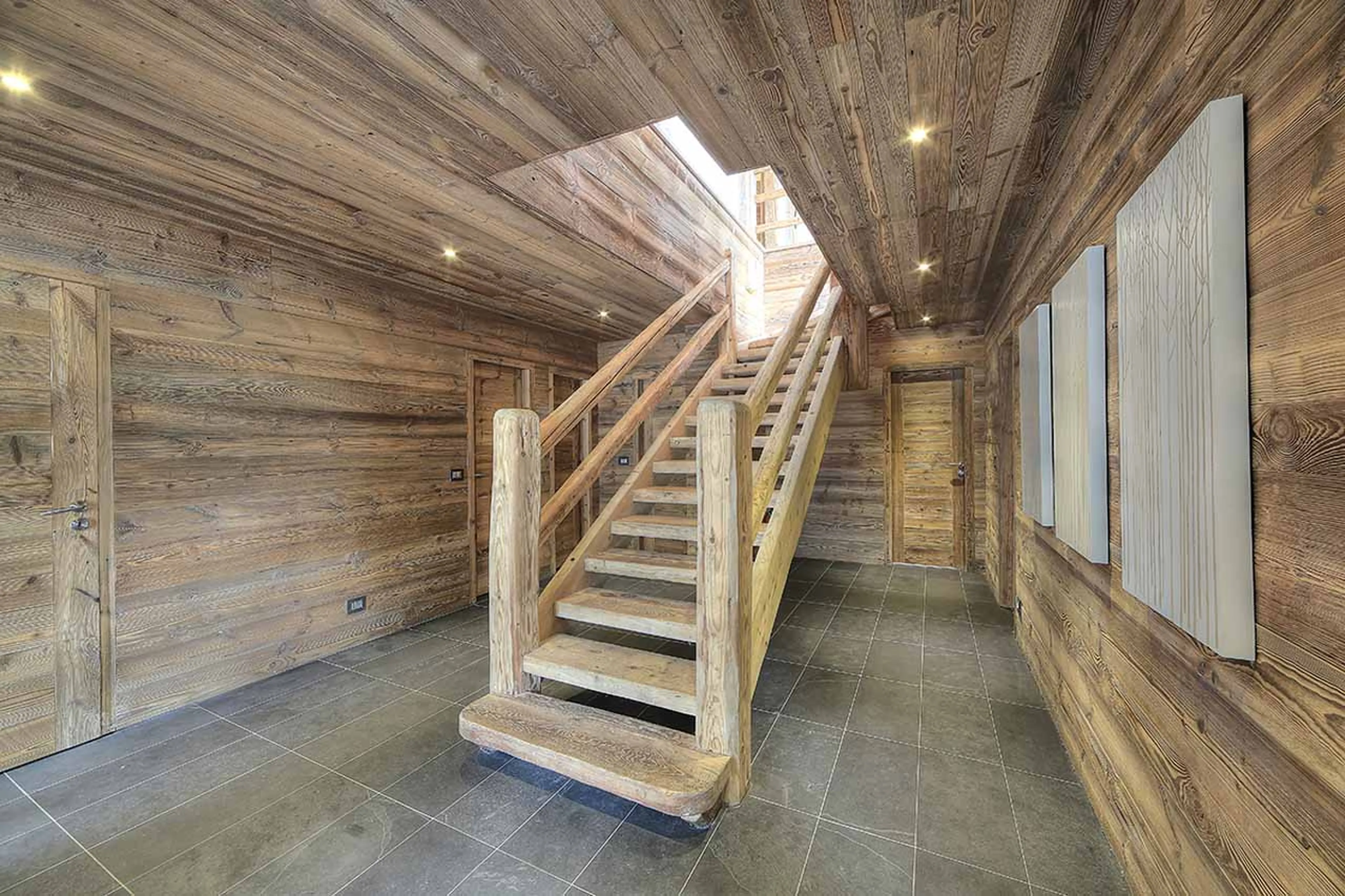 Staircase at Chalet Norel in Chamonix