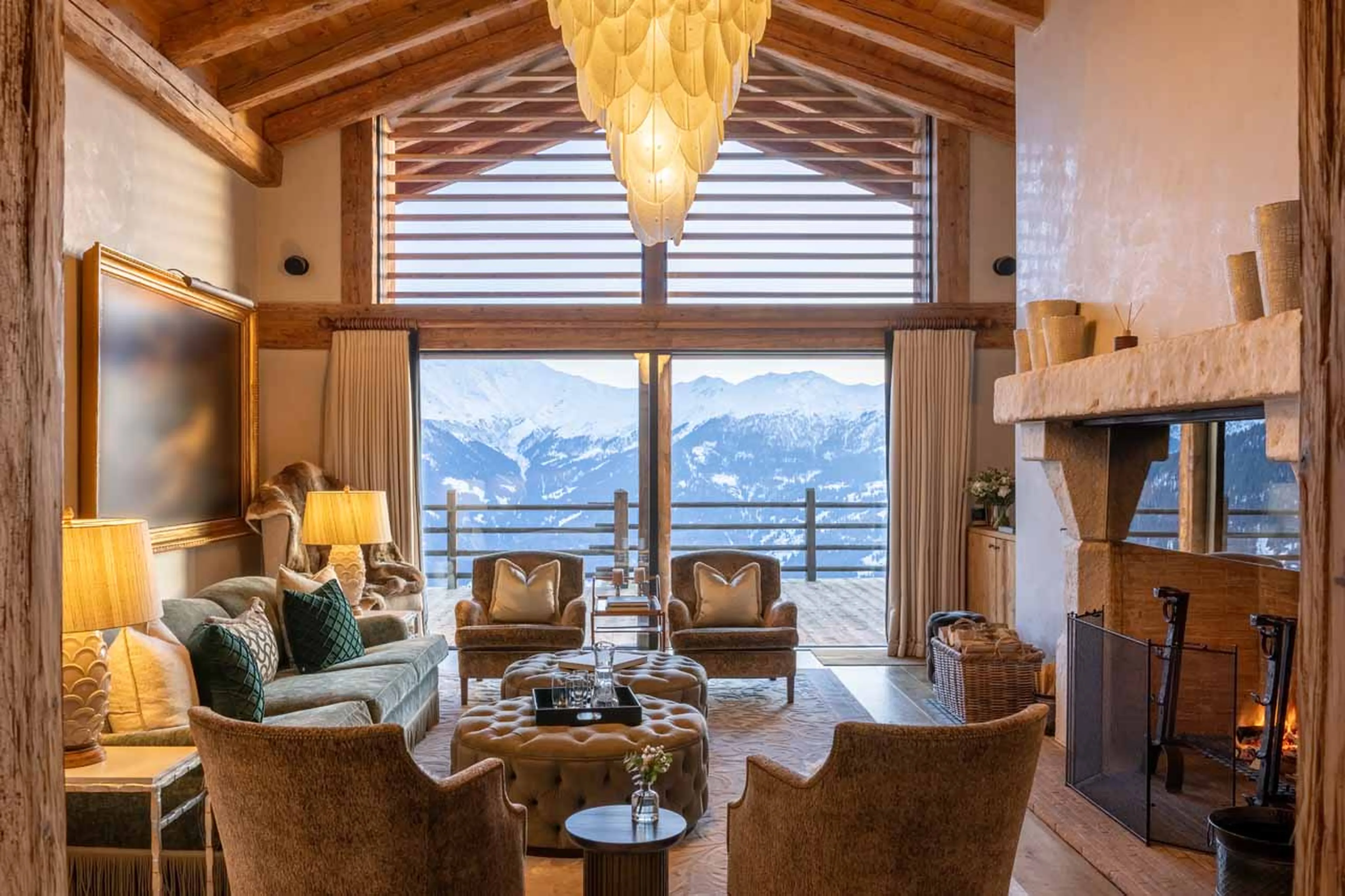 Living area at Chalet Norte in Verbier