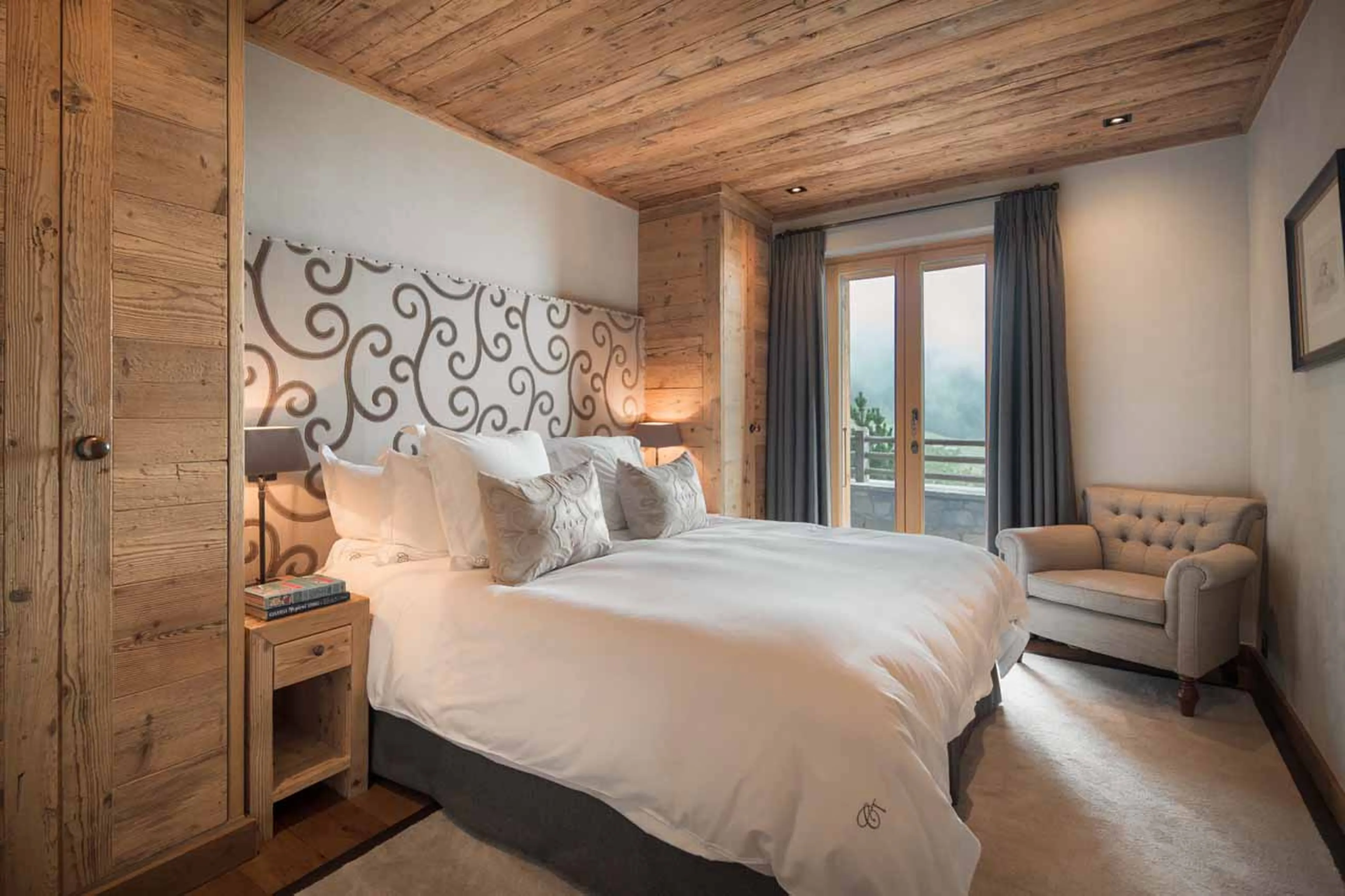 Bedroom five at Alpine Estate in Verbier