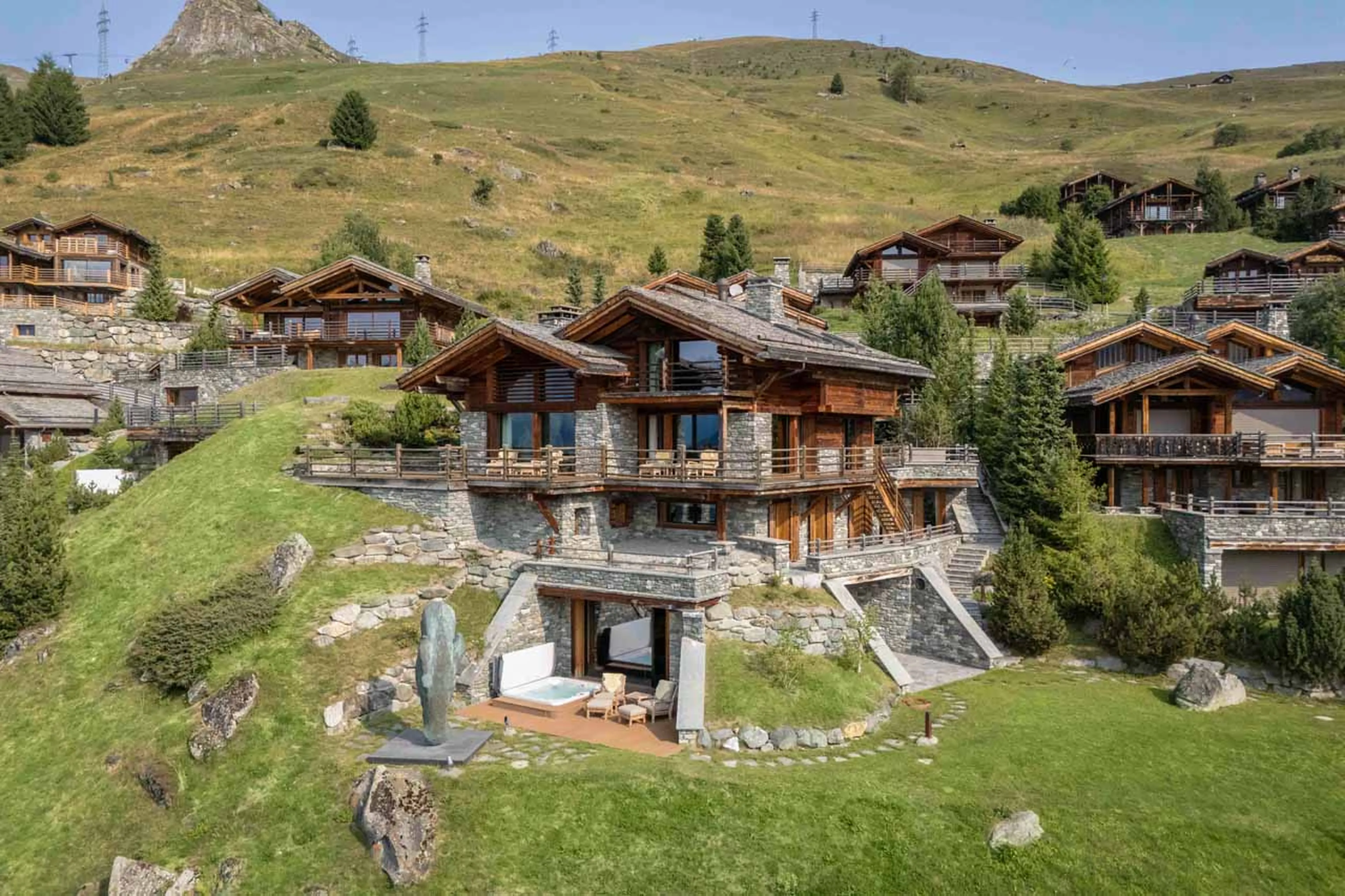 Exterior of Alpine Estate in Verbier