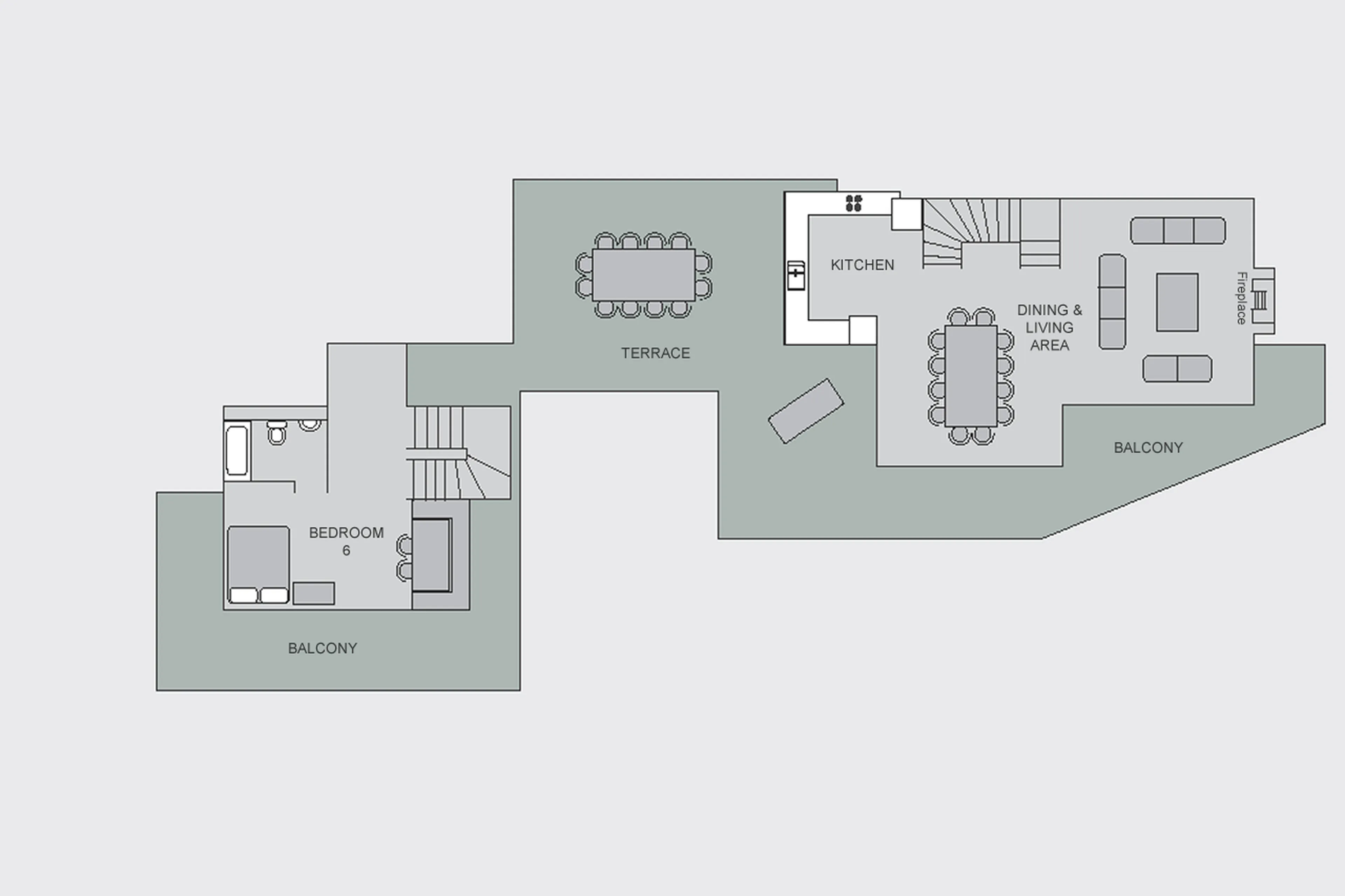 Chalet Nyumba floor plan level 2