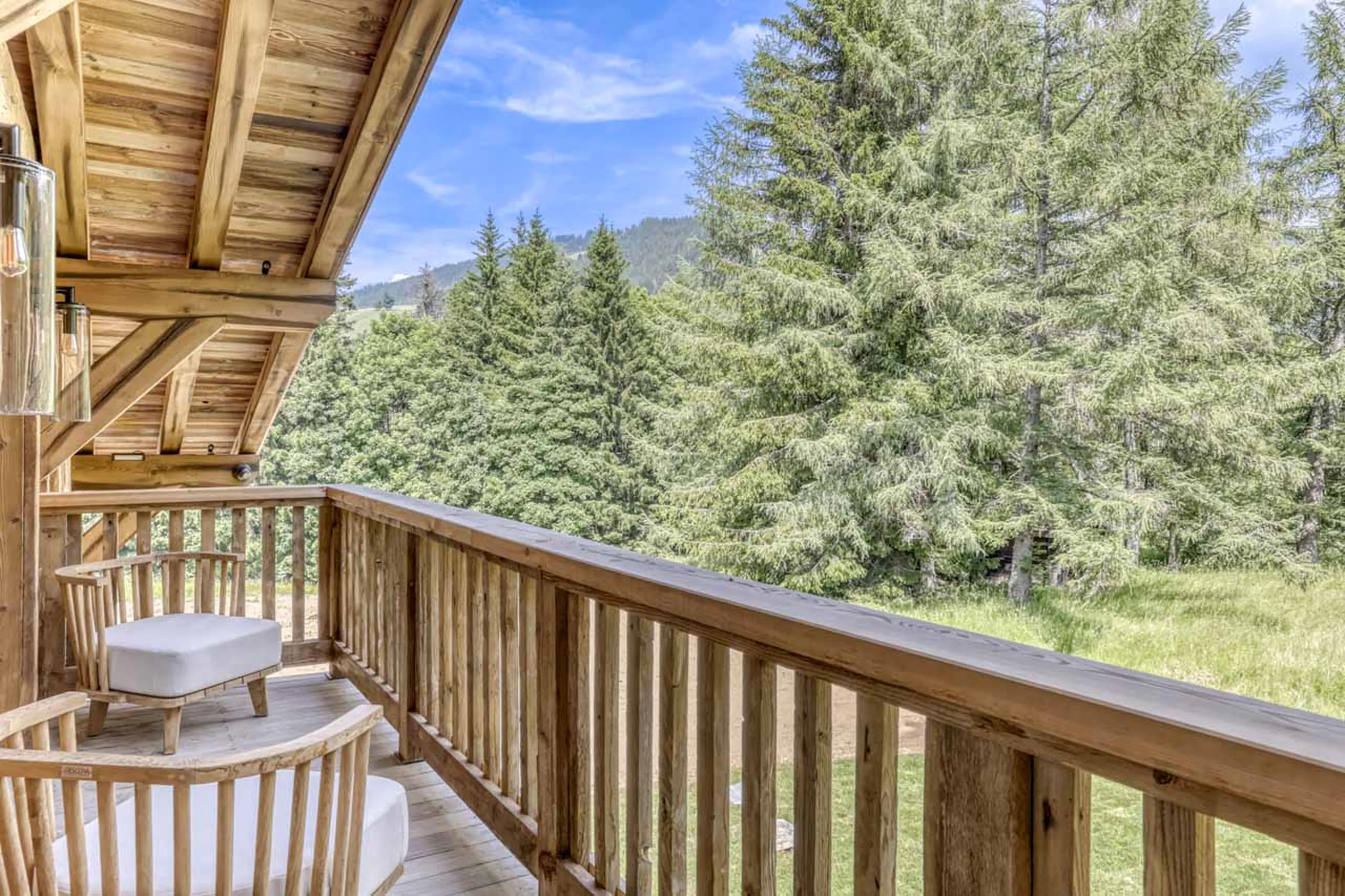 Master suite balcony at Chalet Olivier in Megeve