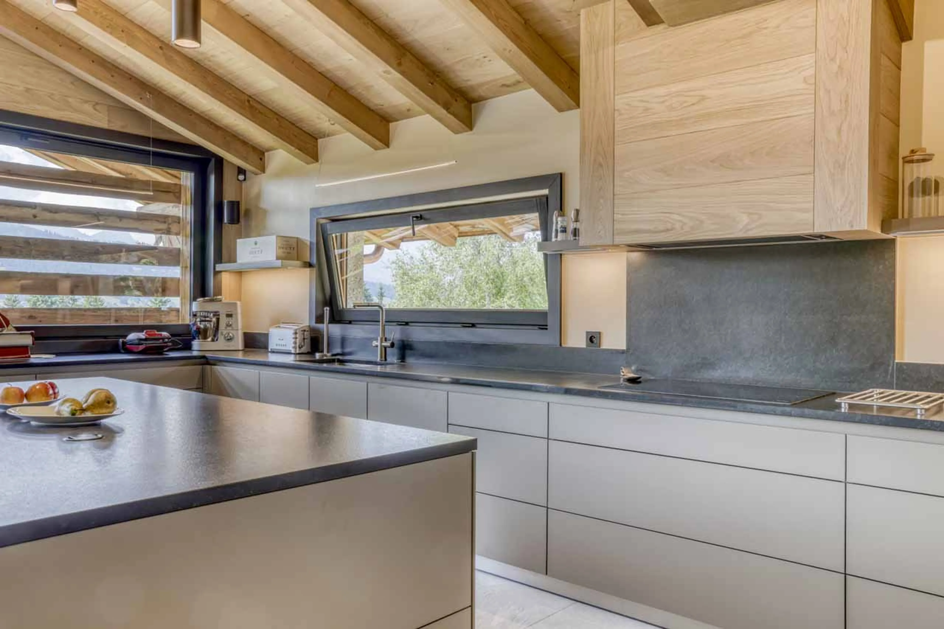 Kitchen at Chalet Olivier in Megeve