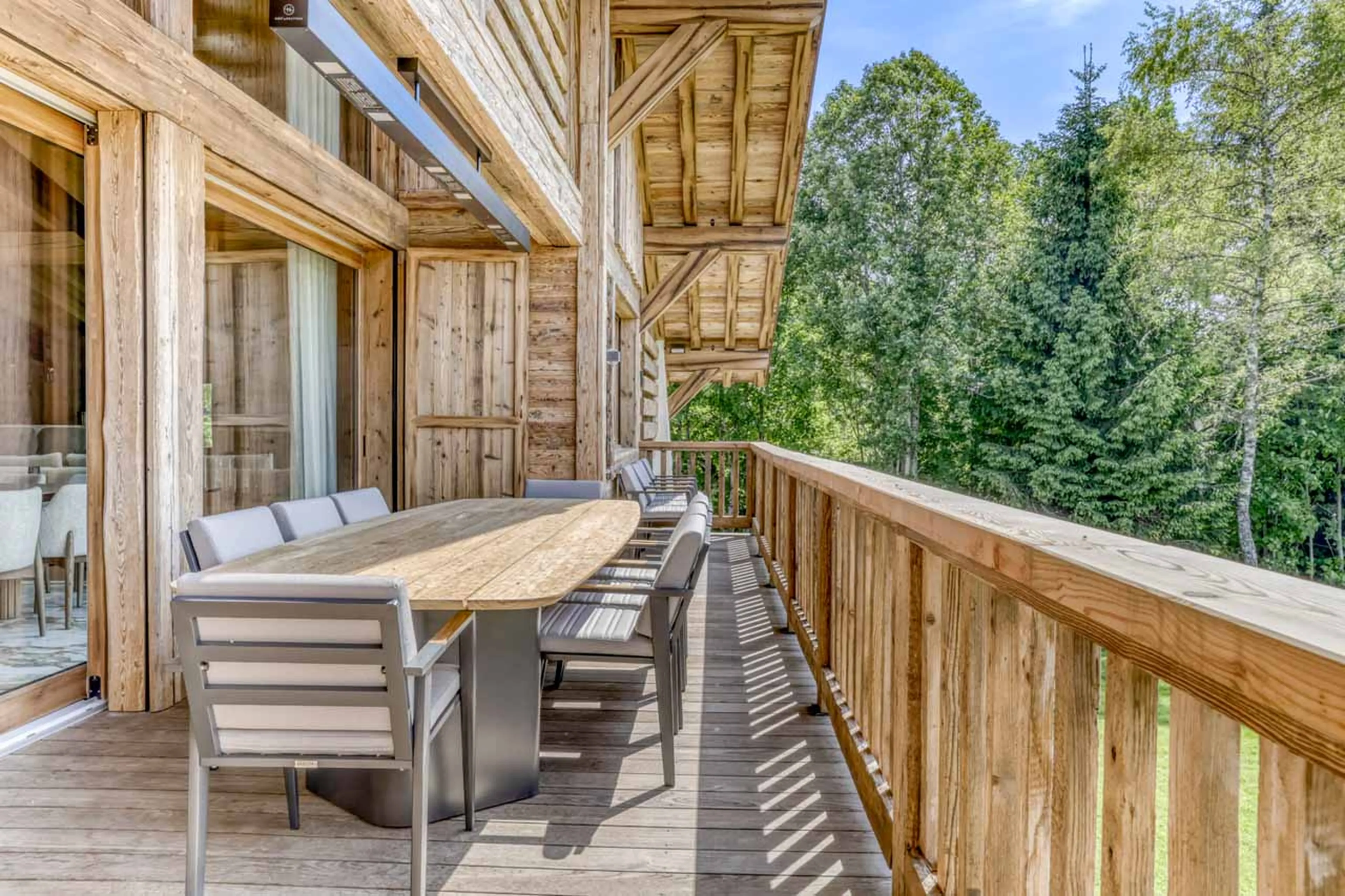 Terrace at Chalet Olivier in Megeve