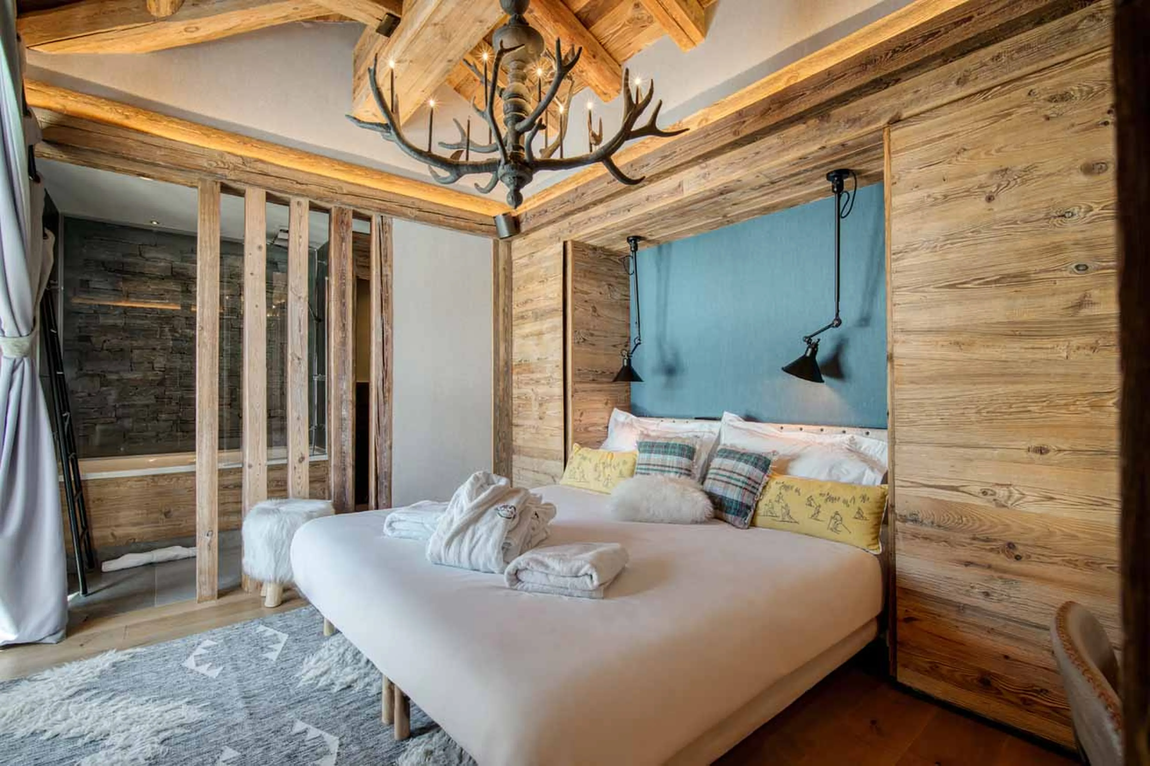 Bedroom 1 at Chalet Oly in Val d'Isere