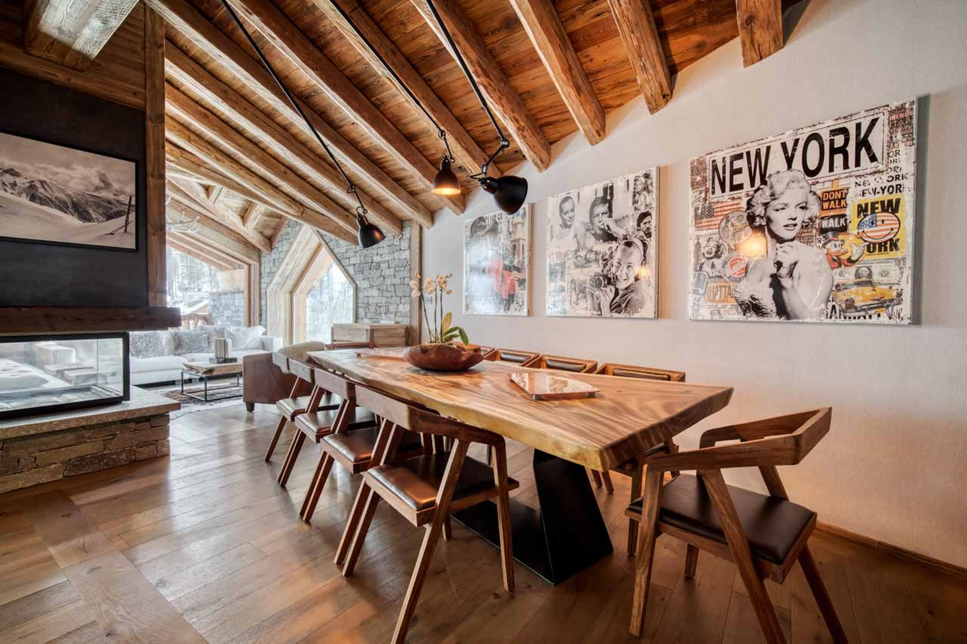 Dining table at Chalet Oly in Val d'Isere