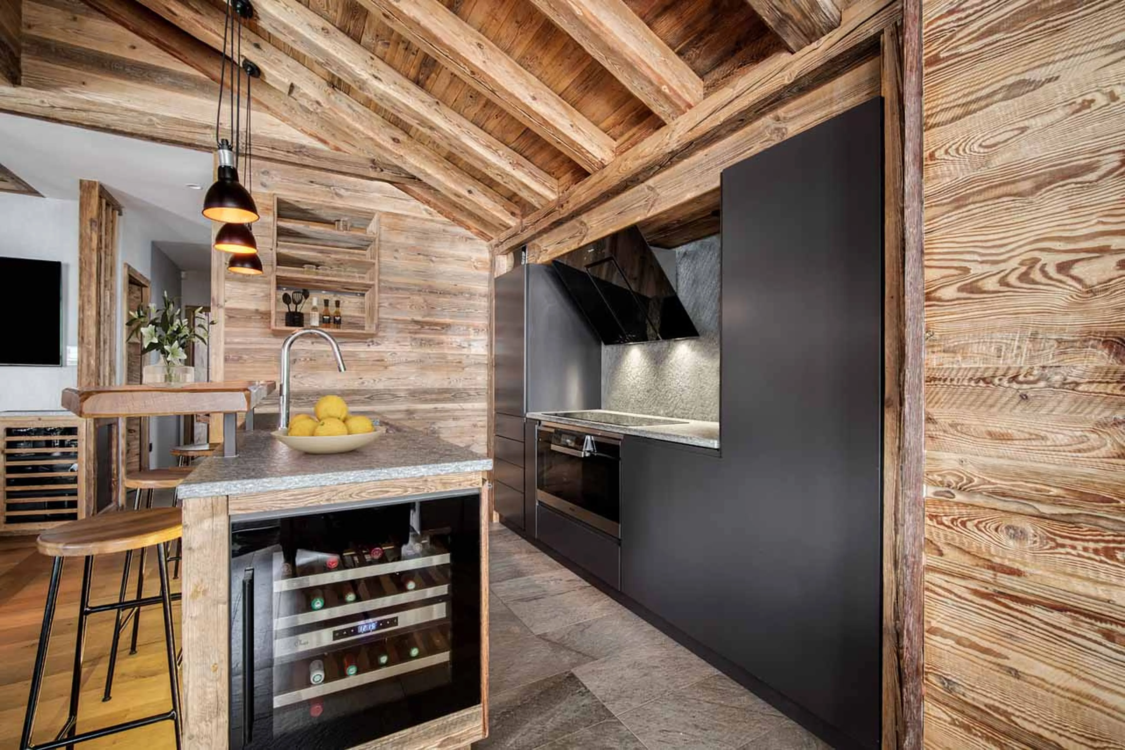 Kitchen at Chalet Oly in Val d'Isere