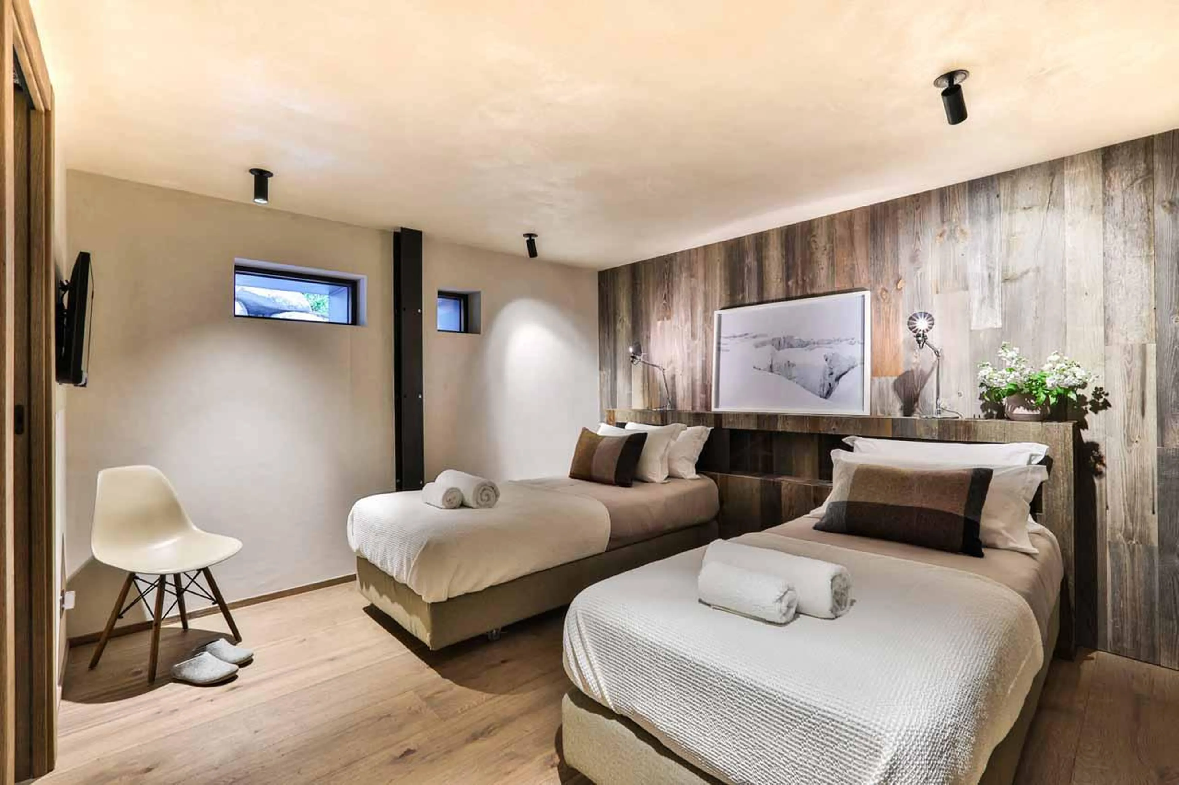 Bedroom four at Chalet On The Rocks in Chamonix