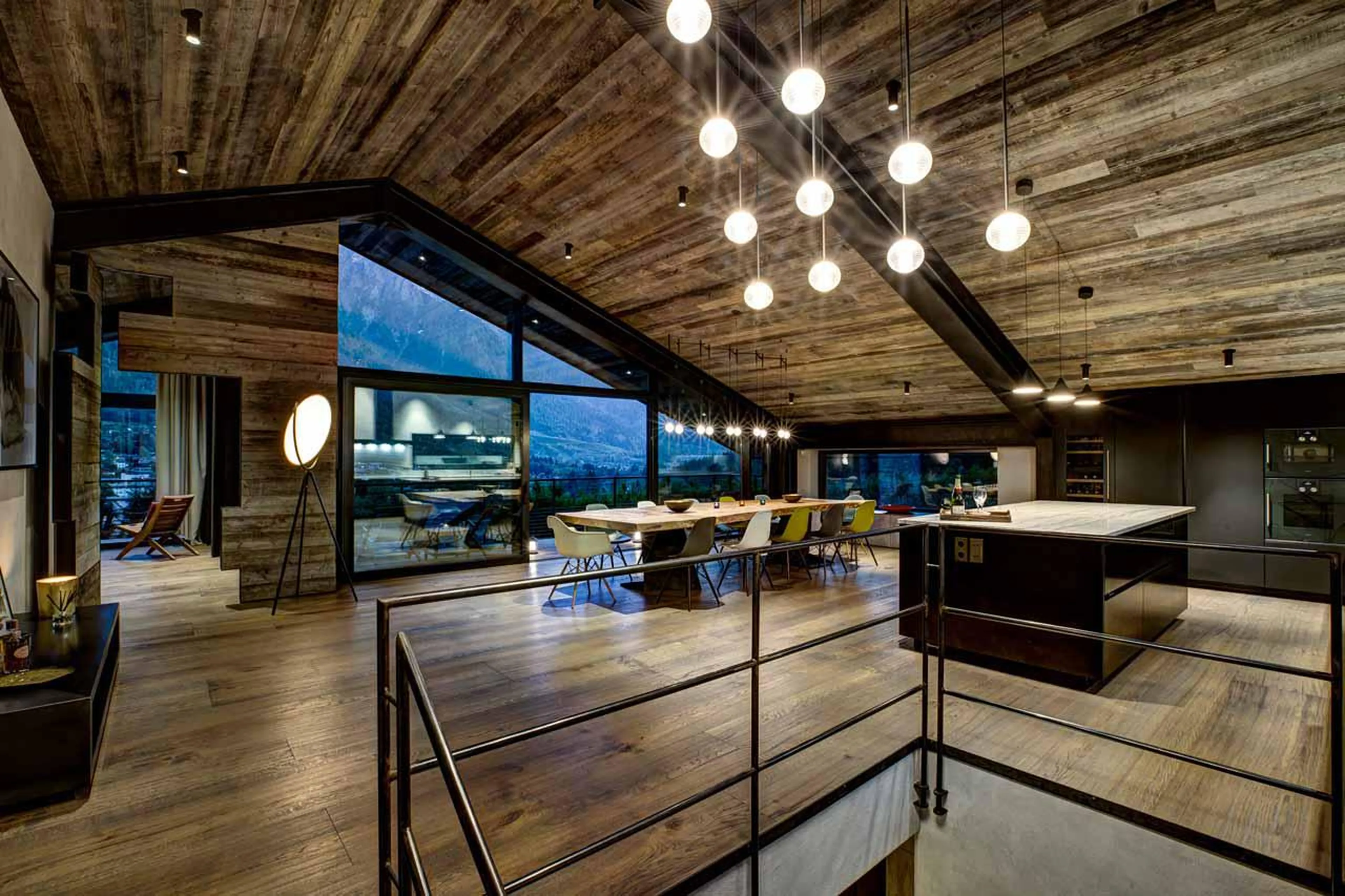 Dining area at Chalet On The Rocks in Chamonix