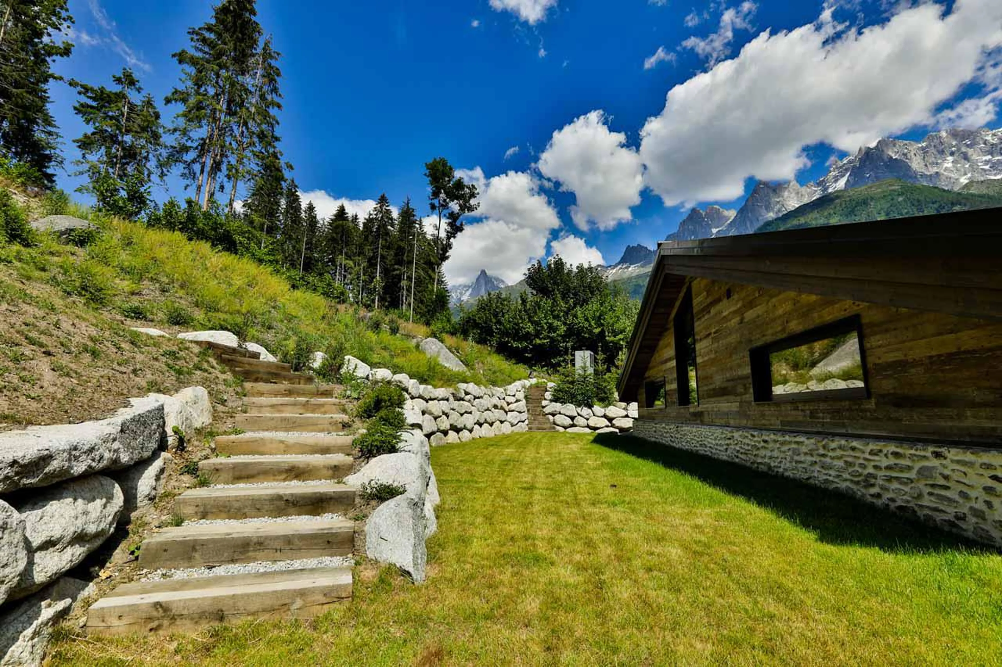 Garden at Chalet On The Rocks in Chamonix