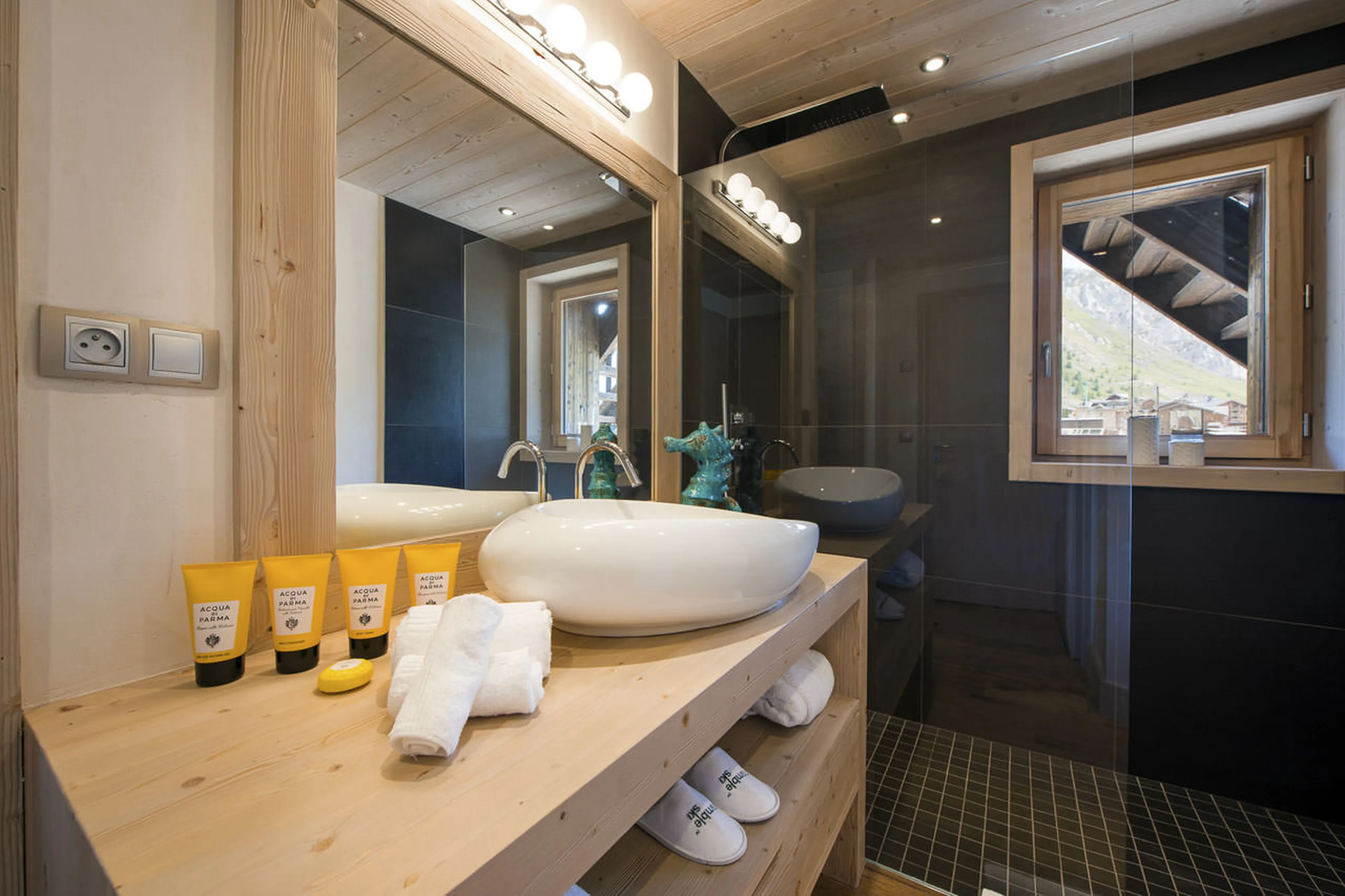Shower room three at Chalet Opale in Tignes