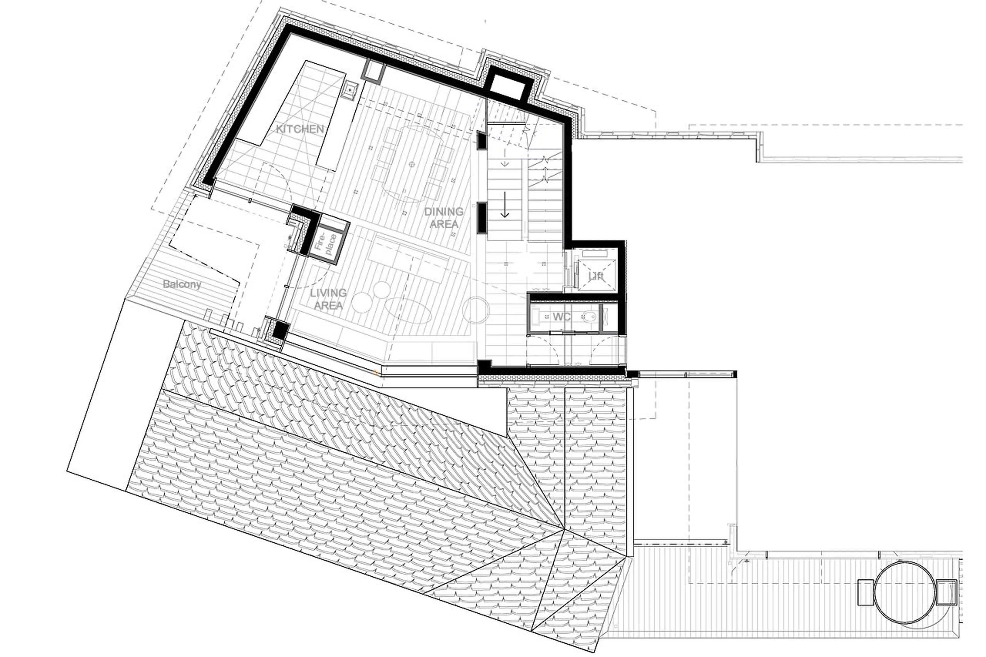 Level 2 floor plan of Chalet Orca in Val d Isere