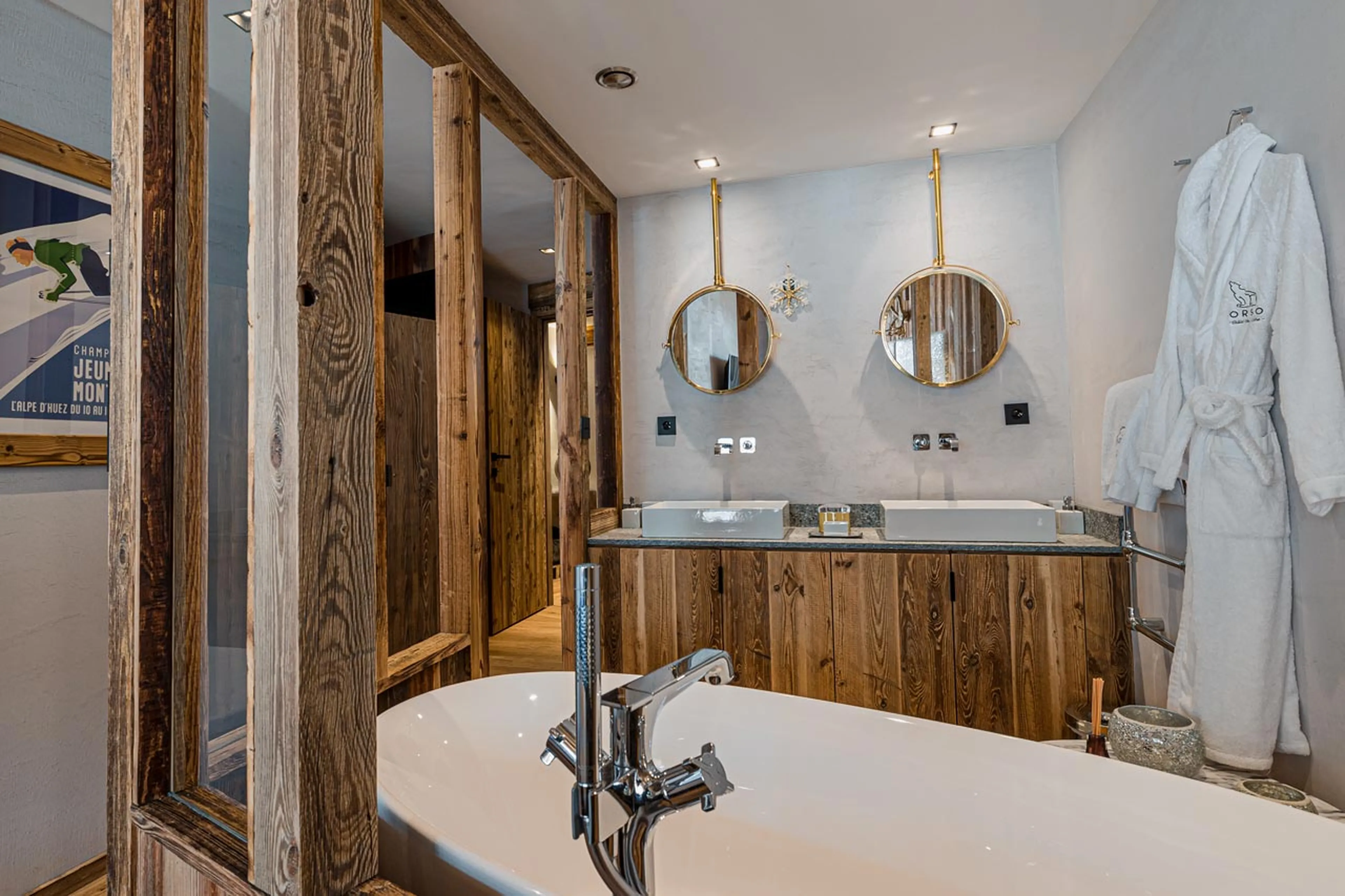 En-suite bathroom at Chalet Orca in Val d'Isere