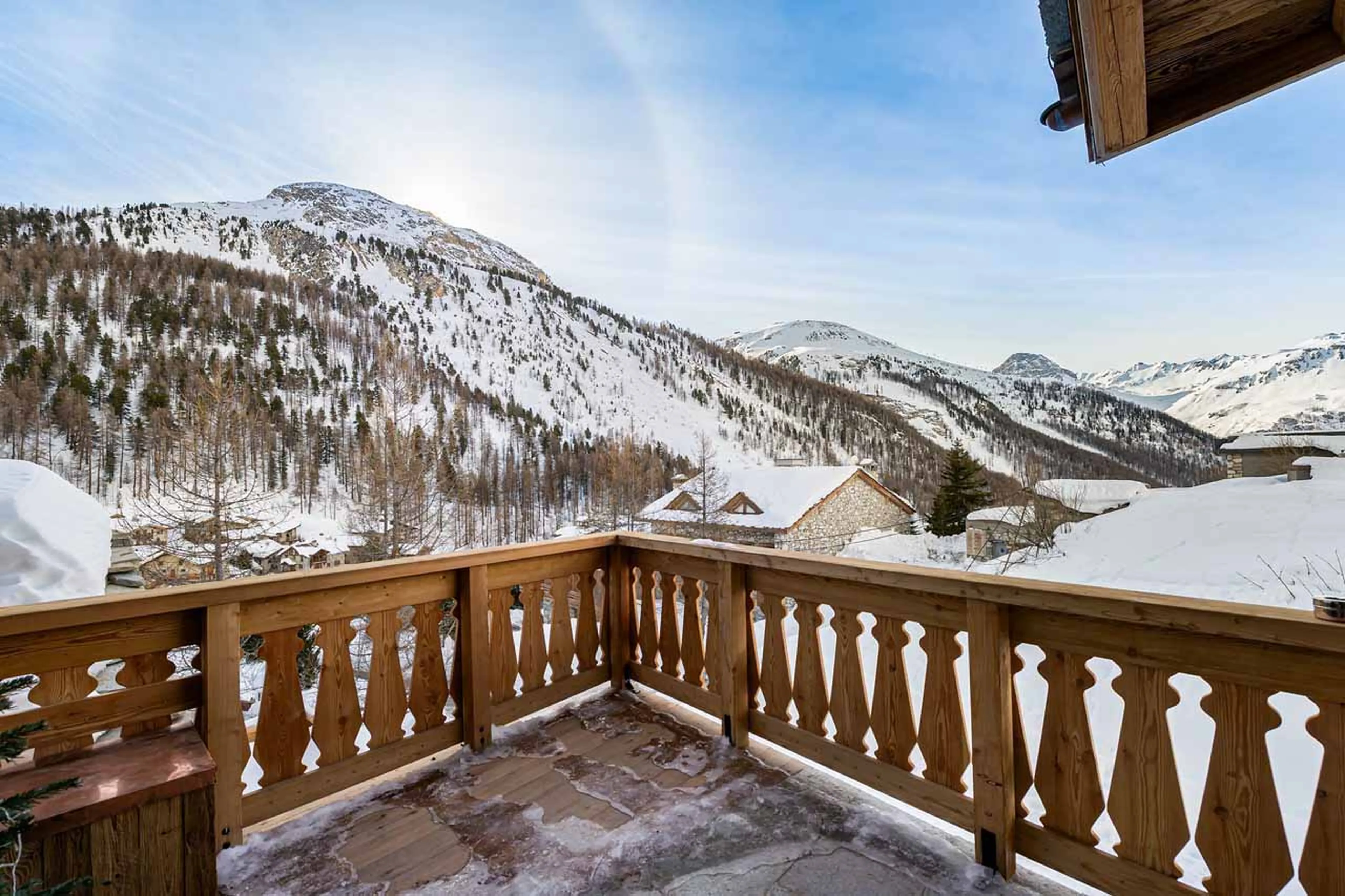 Views from the terrace of Chalet Orca in Val d'Isere
