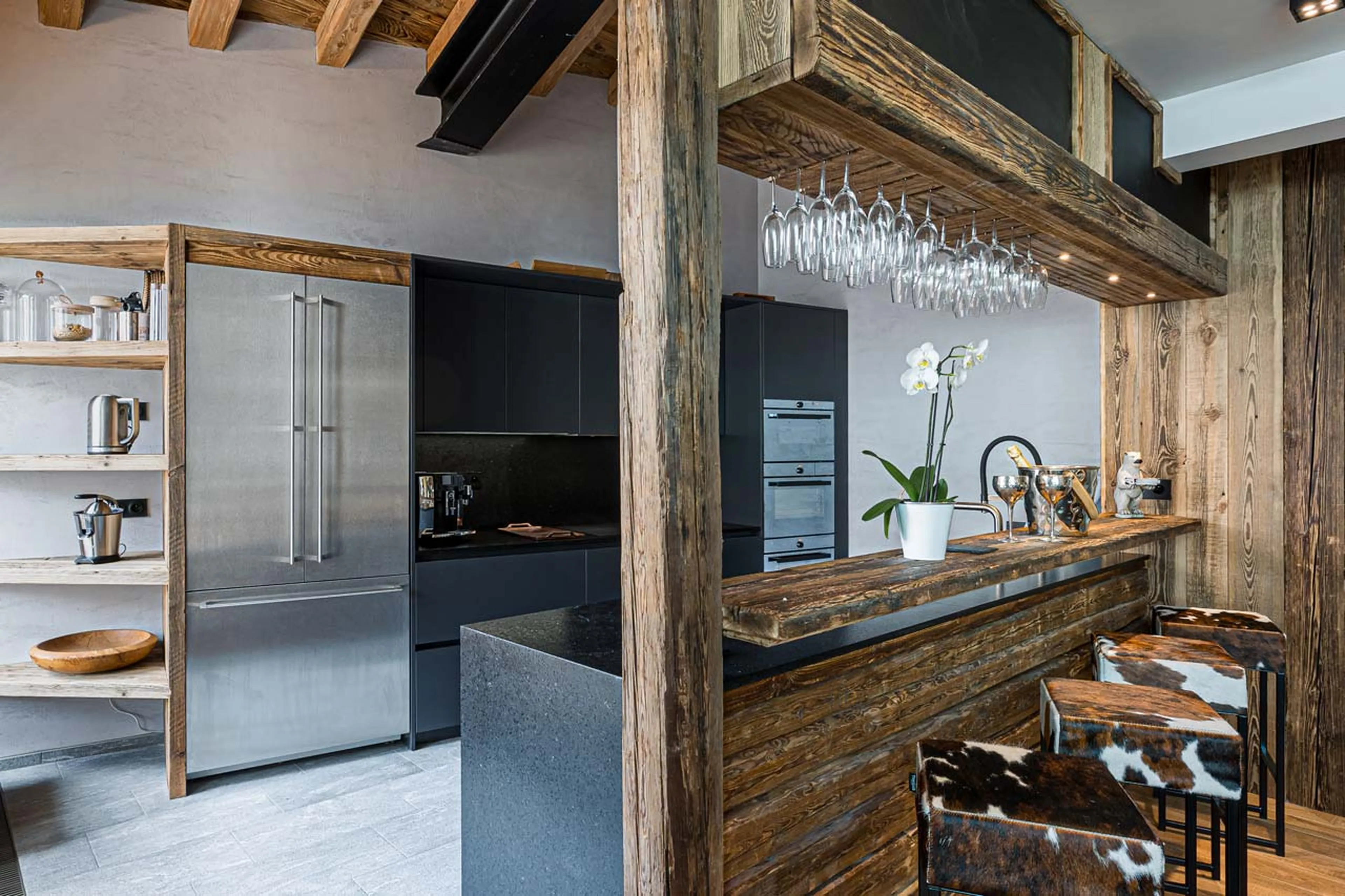 Kitchen at Chalet Orca in Val d'Isere