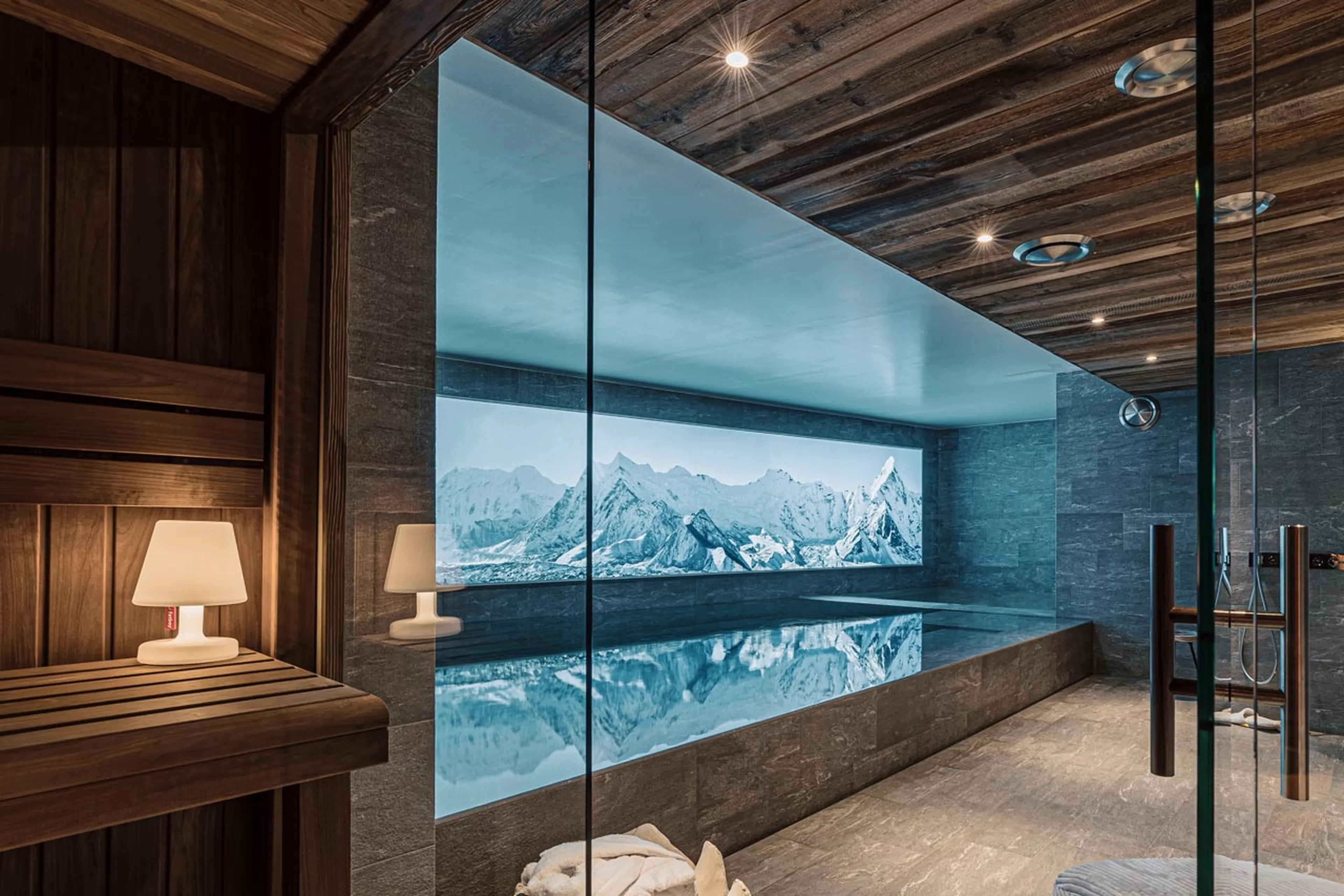 Pool and sauna at Chalet Orca in Val d'Isere