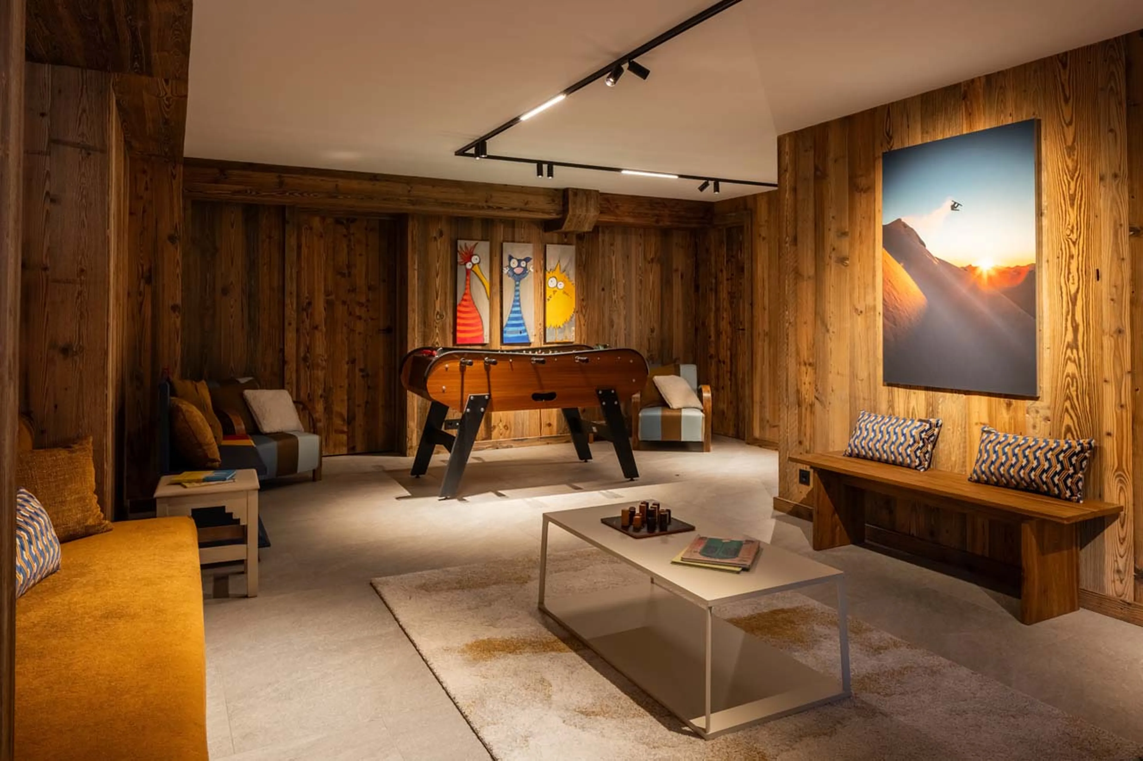 Games room at Chalet L'Orchidée in Meribel