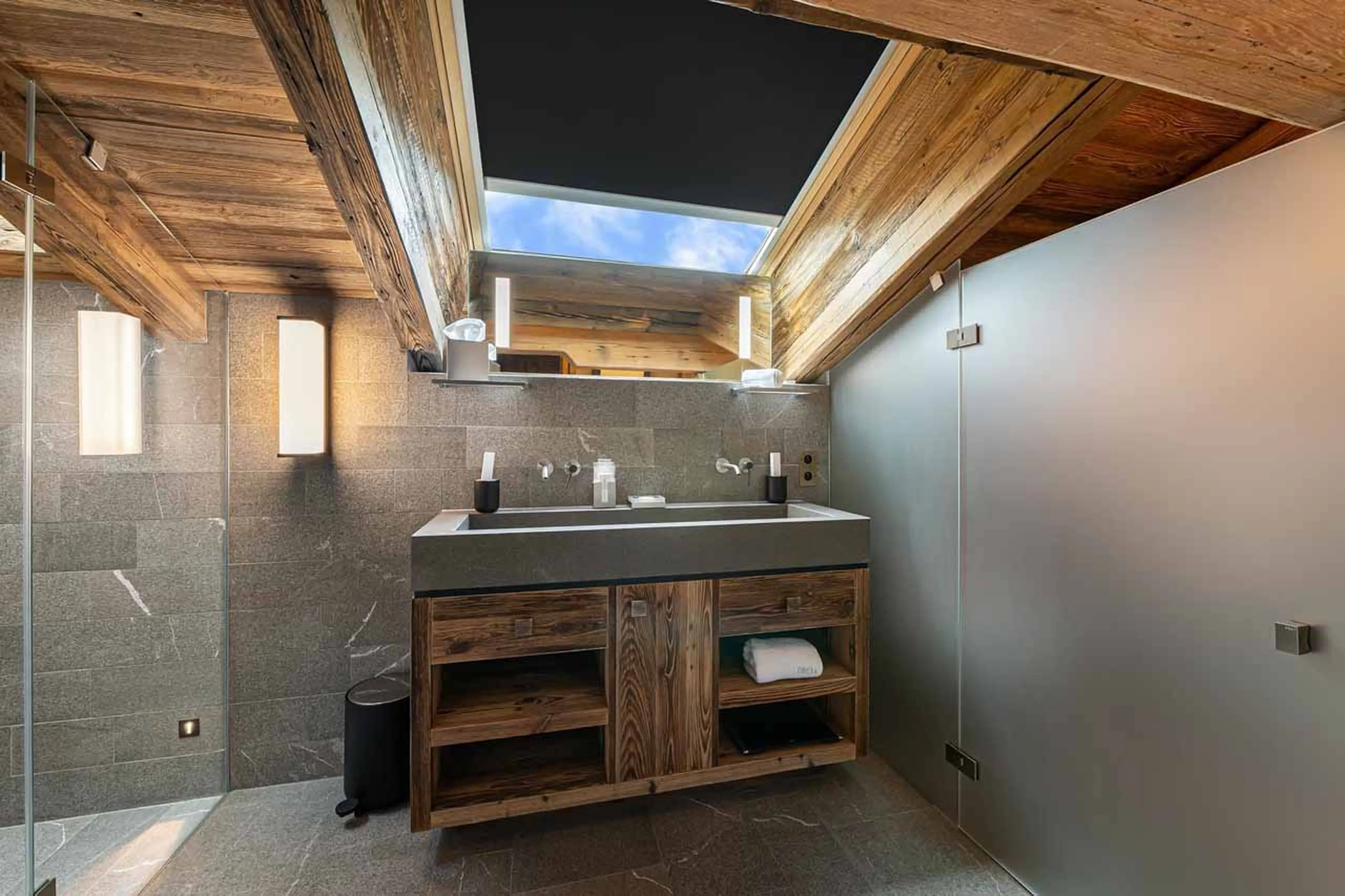 Shower room at Chalet Orcia in Megeve