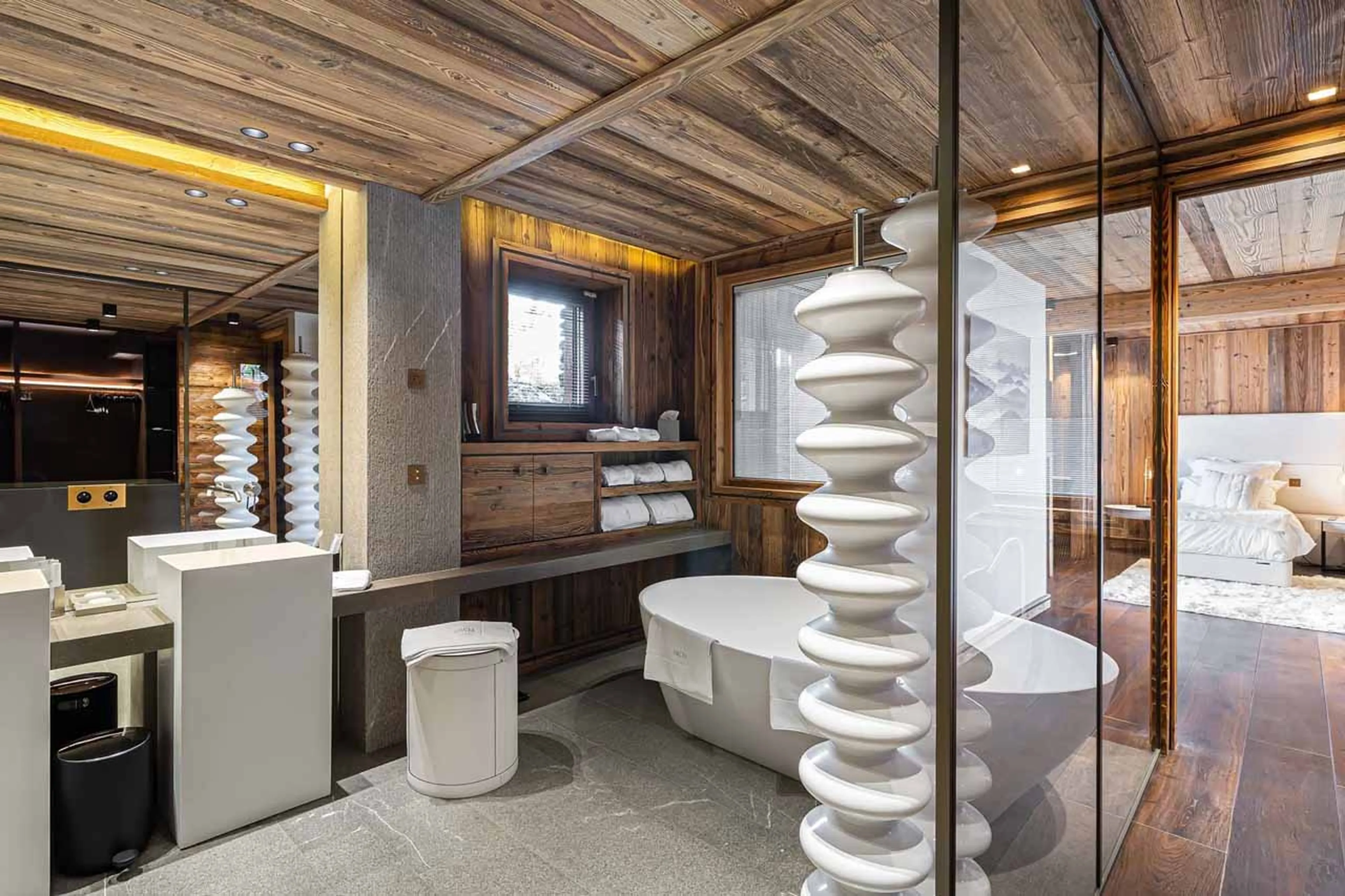 Bathroom two at Chalet Orcia in Megeve