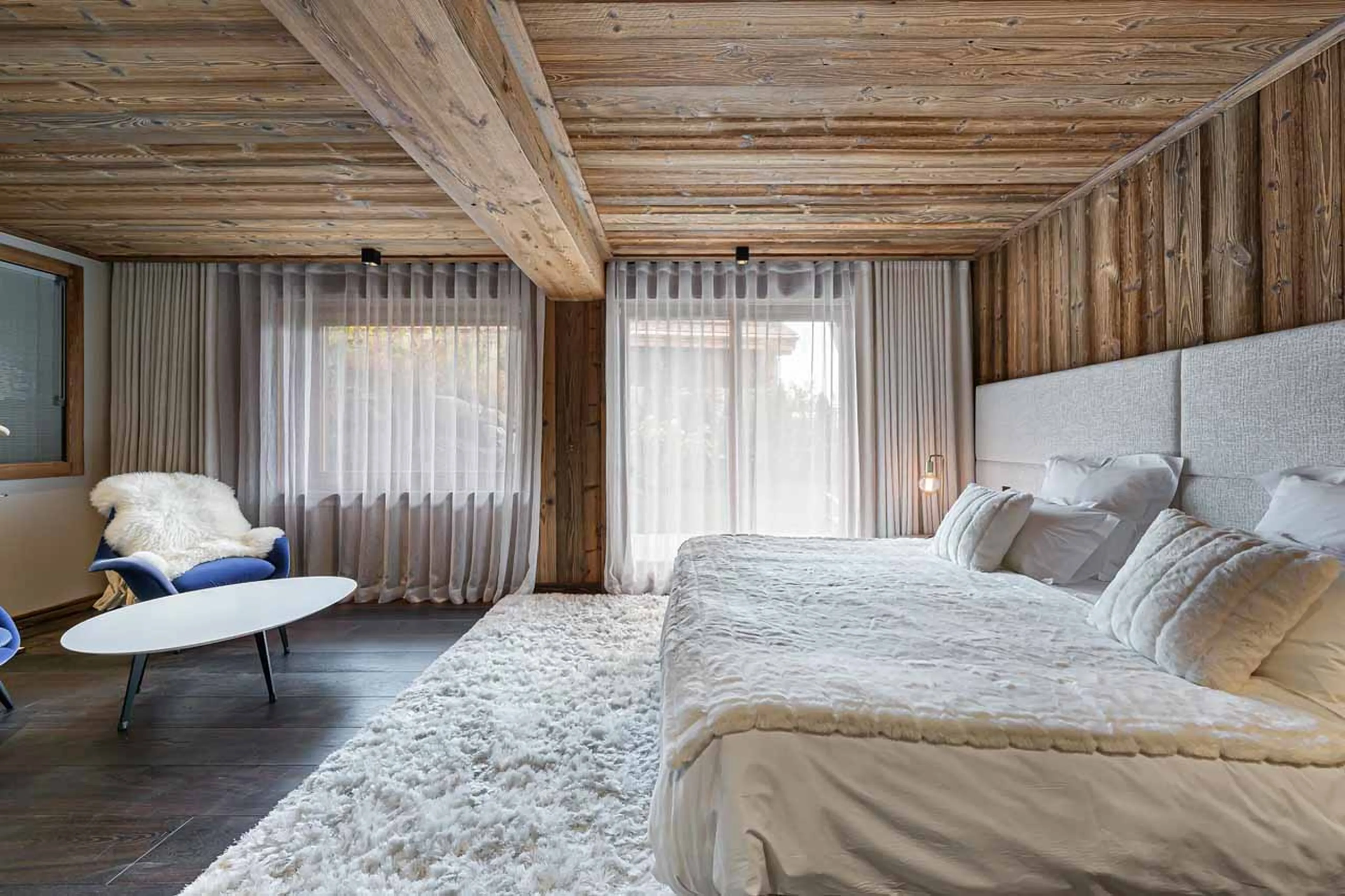Bedroom two at Chalet Orcia in Megeve