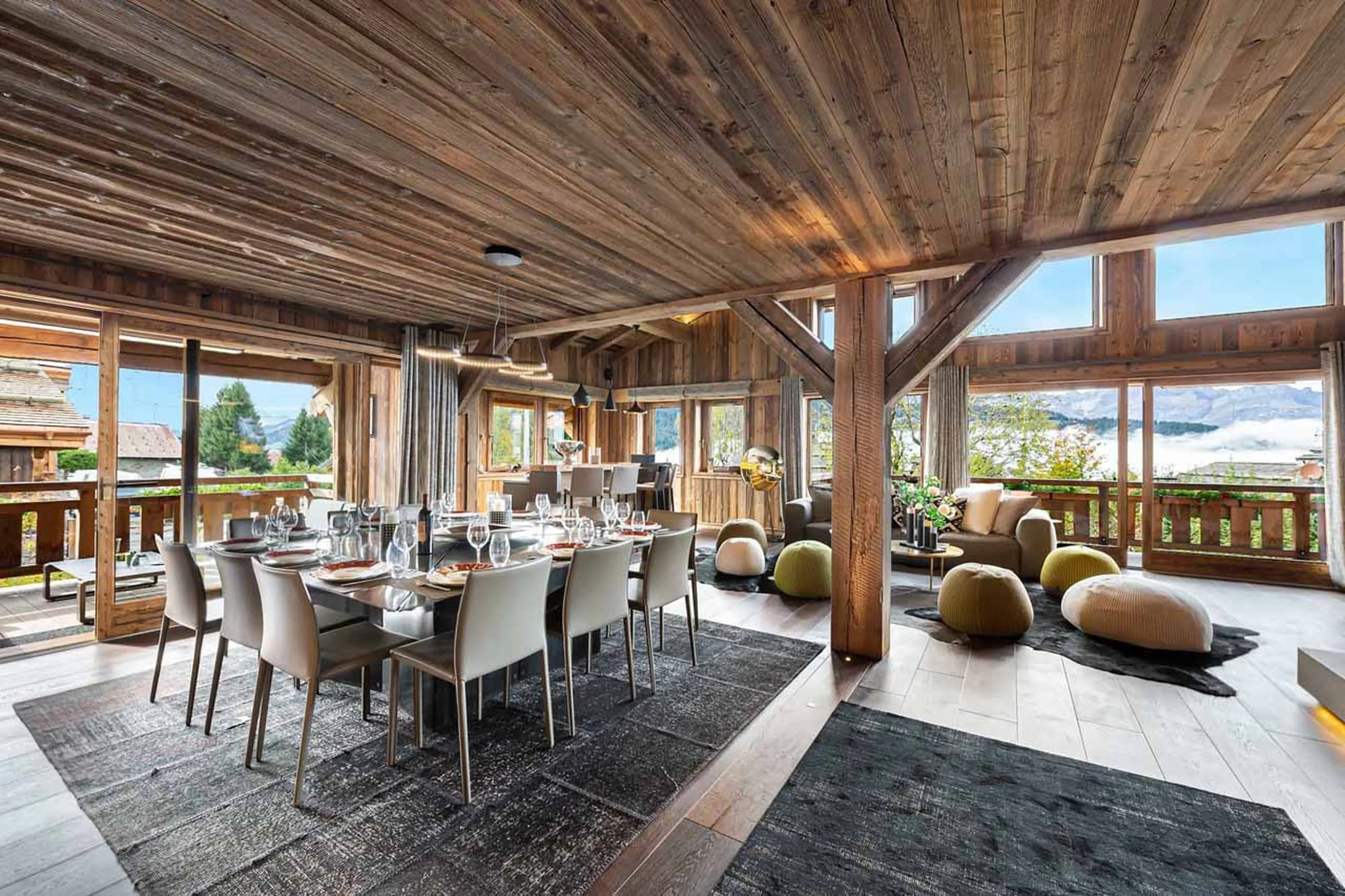 Dining table at Chalet Orcia in Megeve
