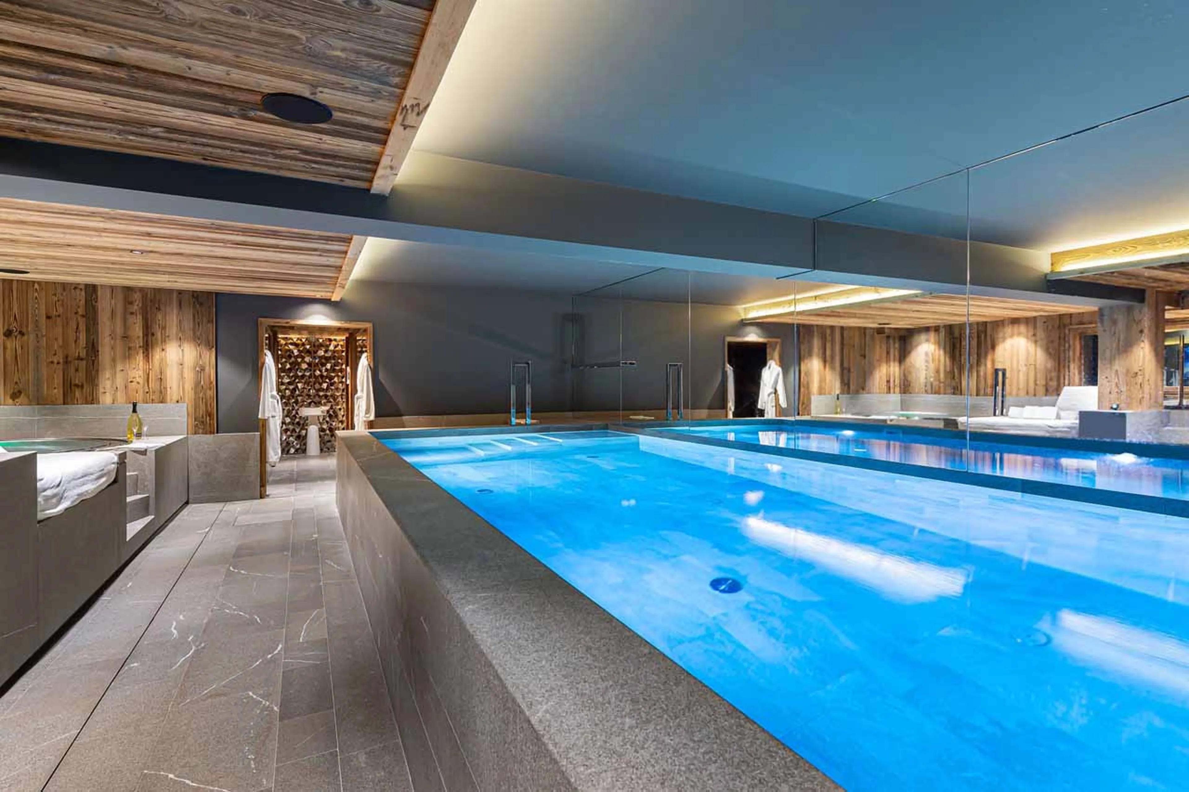 Indoor pool at Chalet Orcia in Megeve