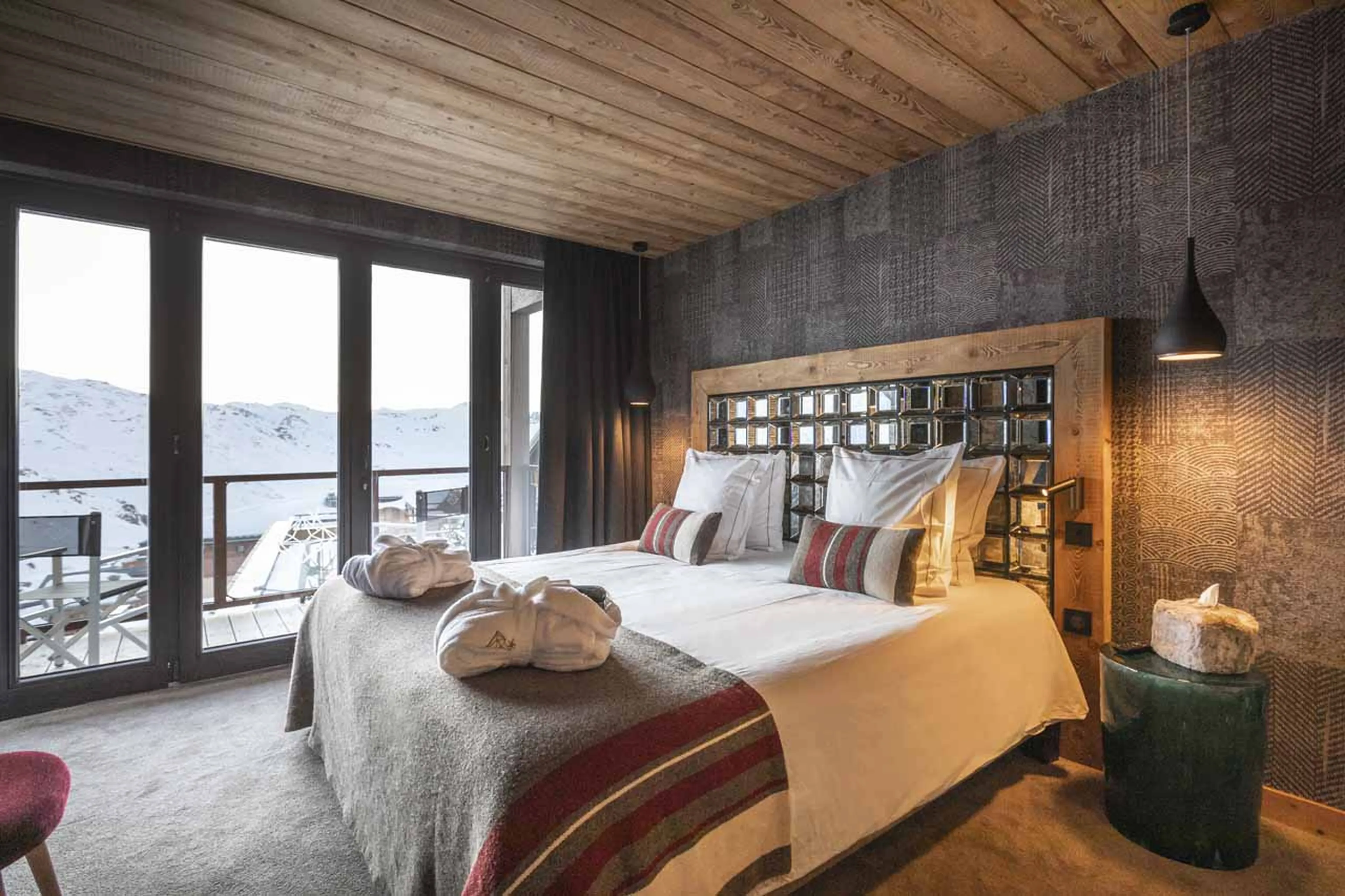 Bedroom three at Chalet Orlov in Val Thorens