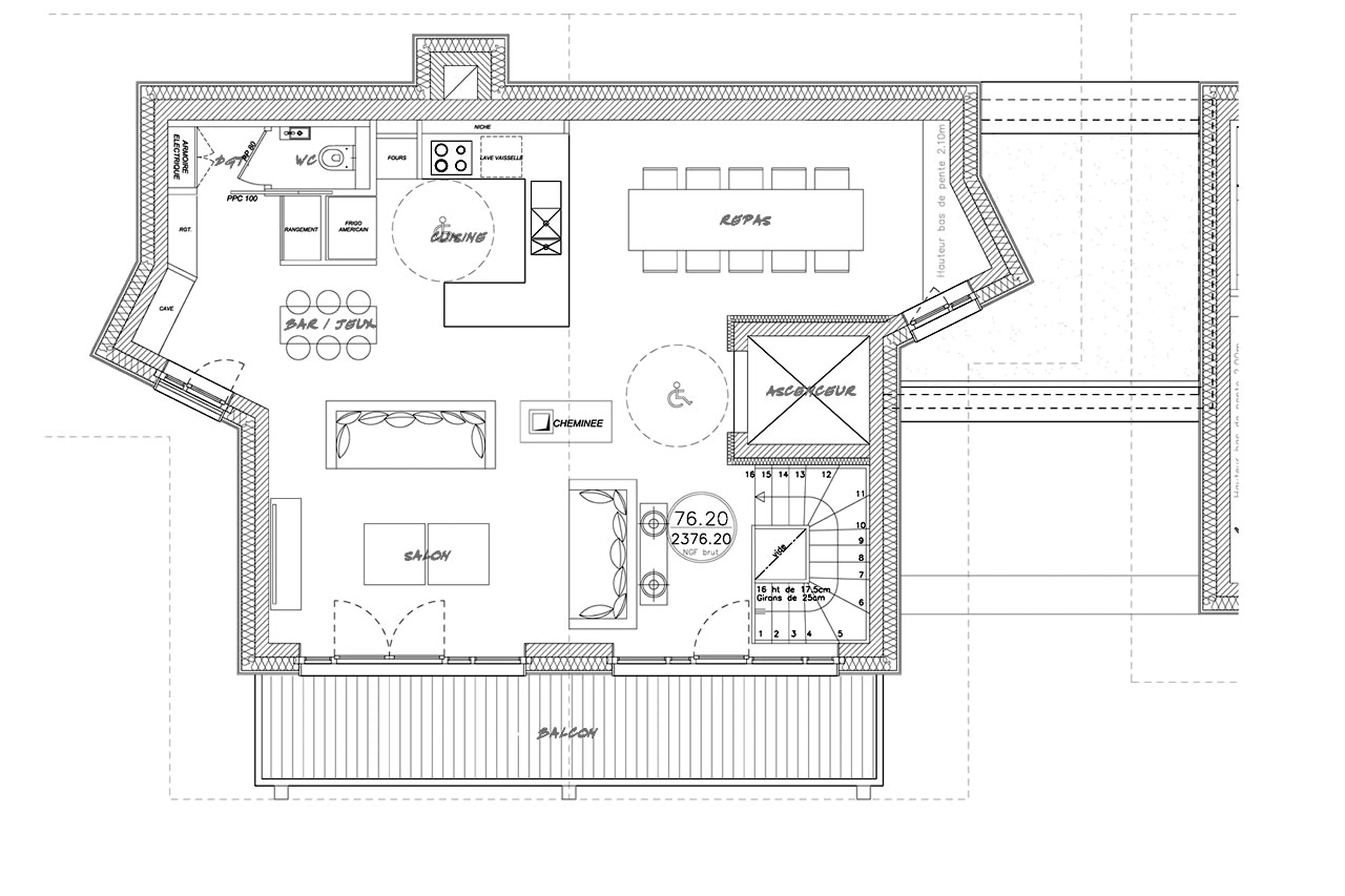 Level 5 floor plan of Chalet Orlov in Val Thorens
