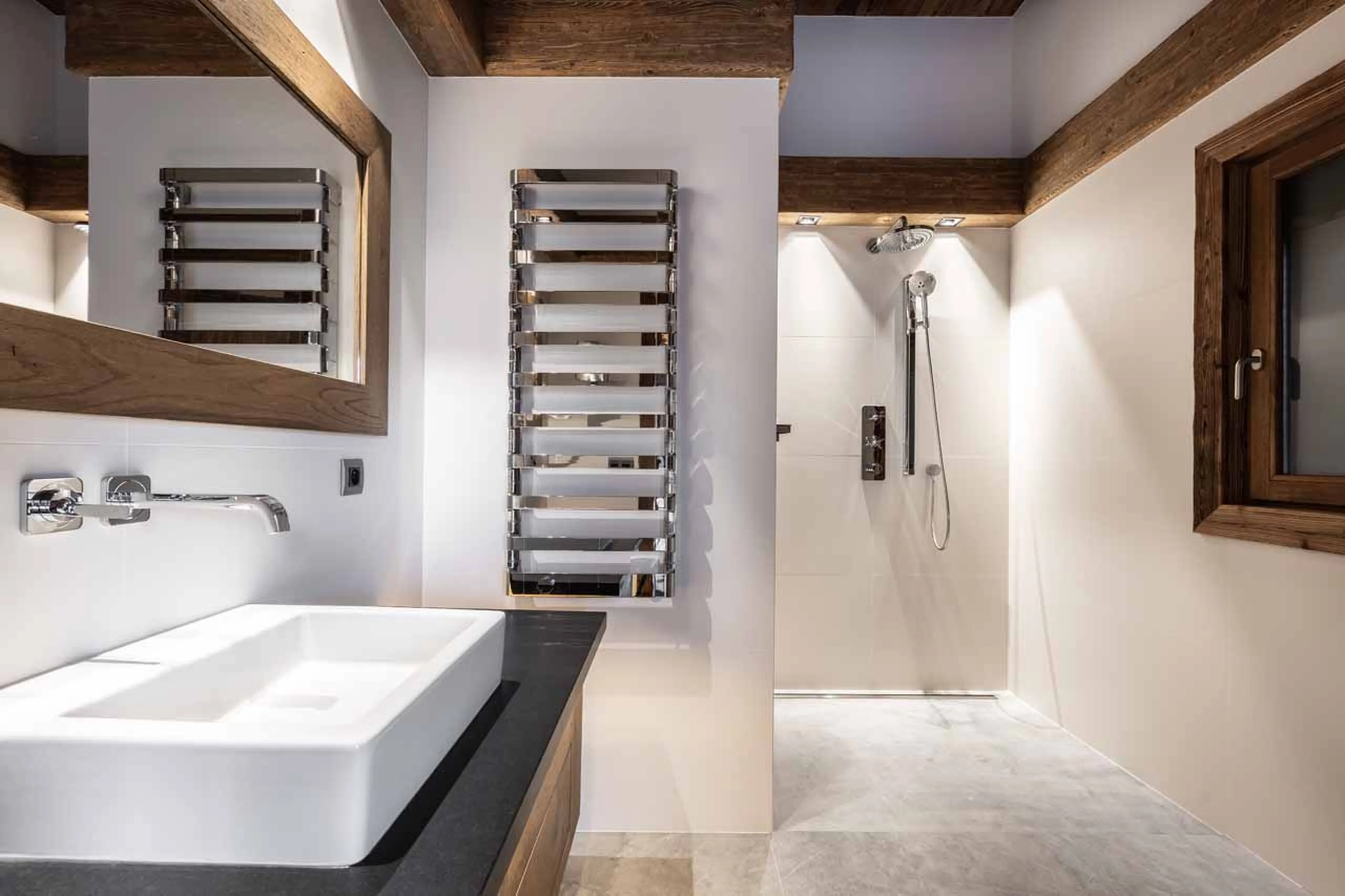 Bedroom 2 en-suite at Chalet Orrana in Courchevel 1550