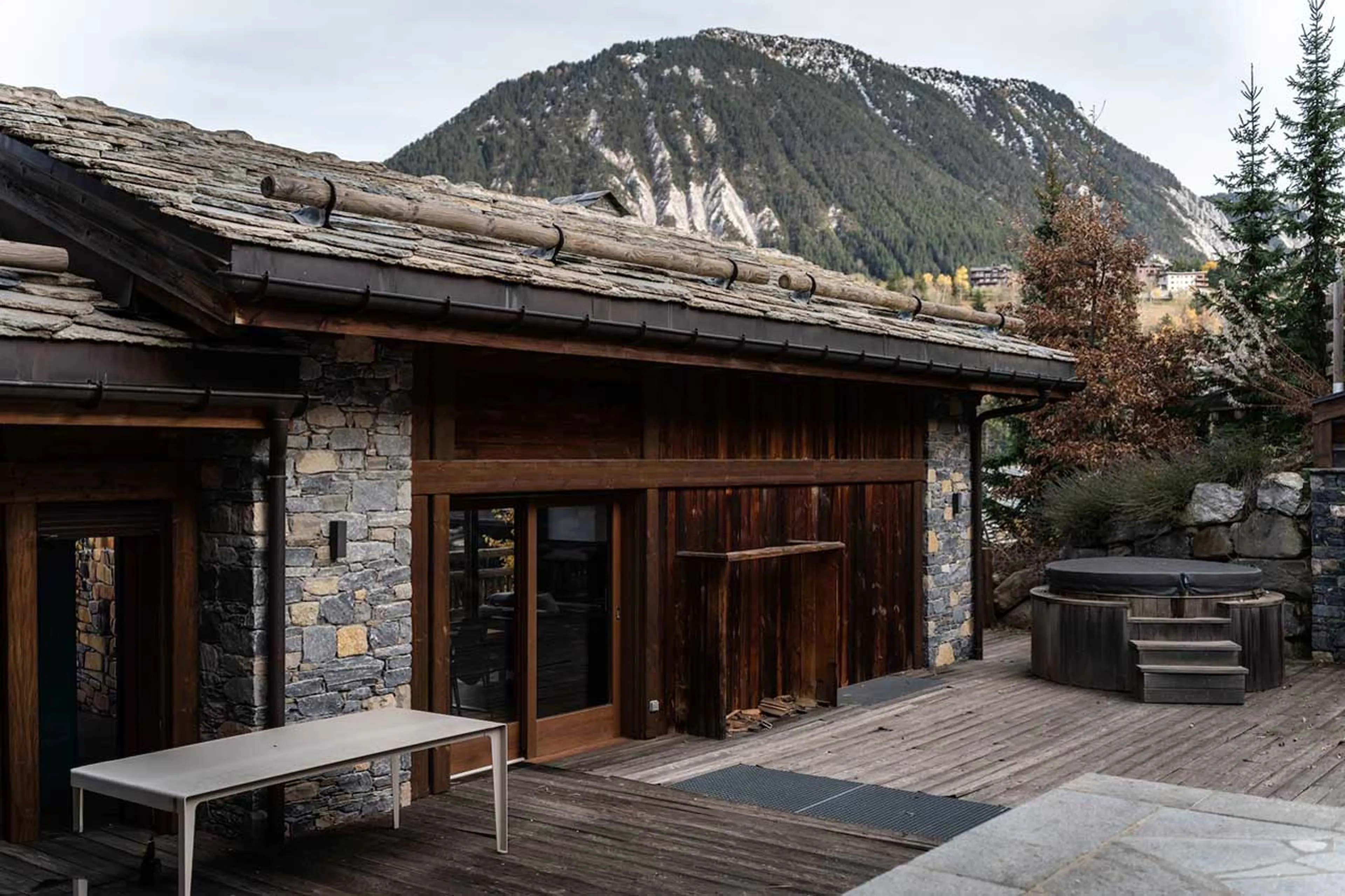 Terrace at Chalet Orrana in Courchevel 1550