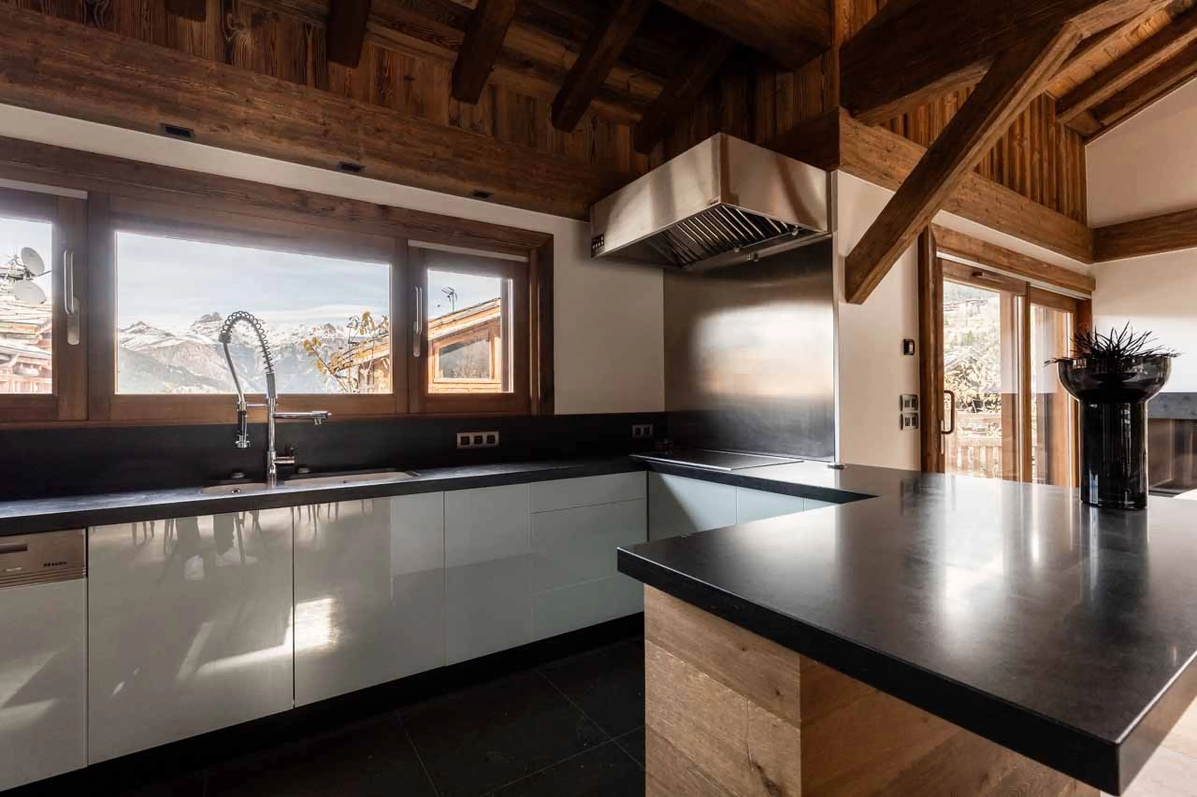 Kitchen at Chalet Orrana in Courchevel 1550