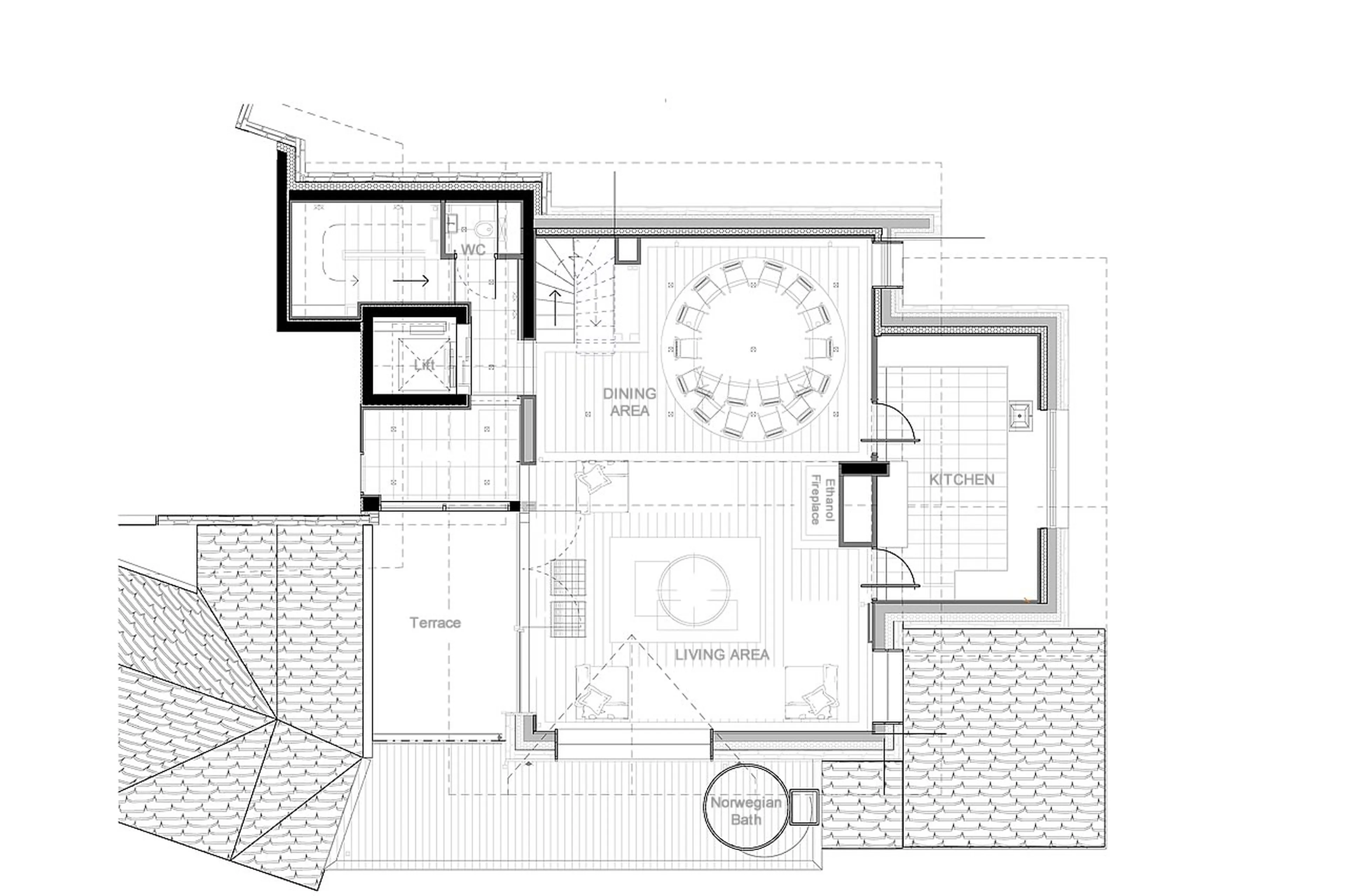 Level 2 floor plan of Chalet Orso in Val d Isere