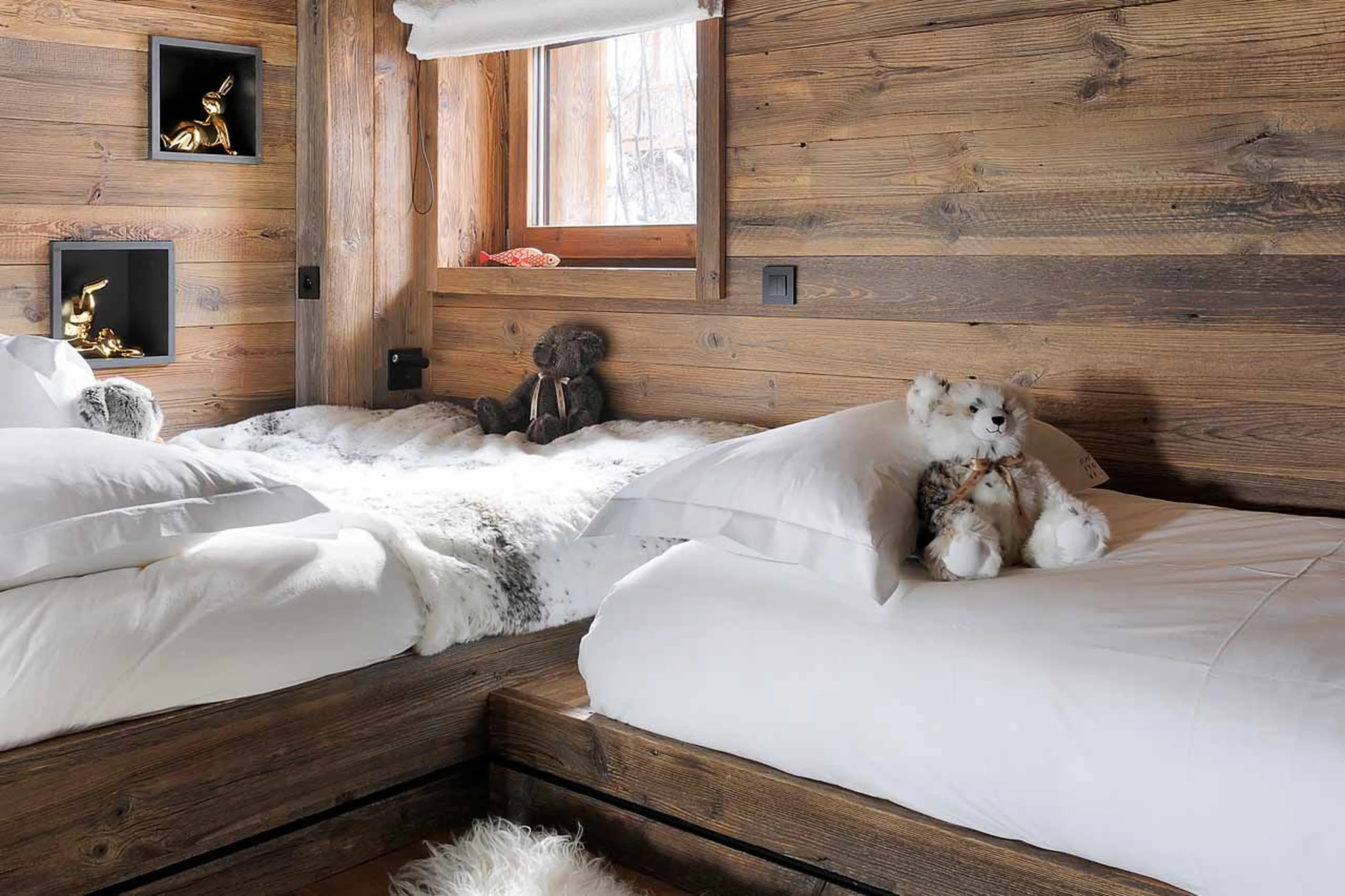 Bedroom three at Chalet Otoctone in Megeve