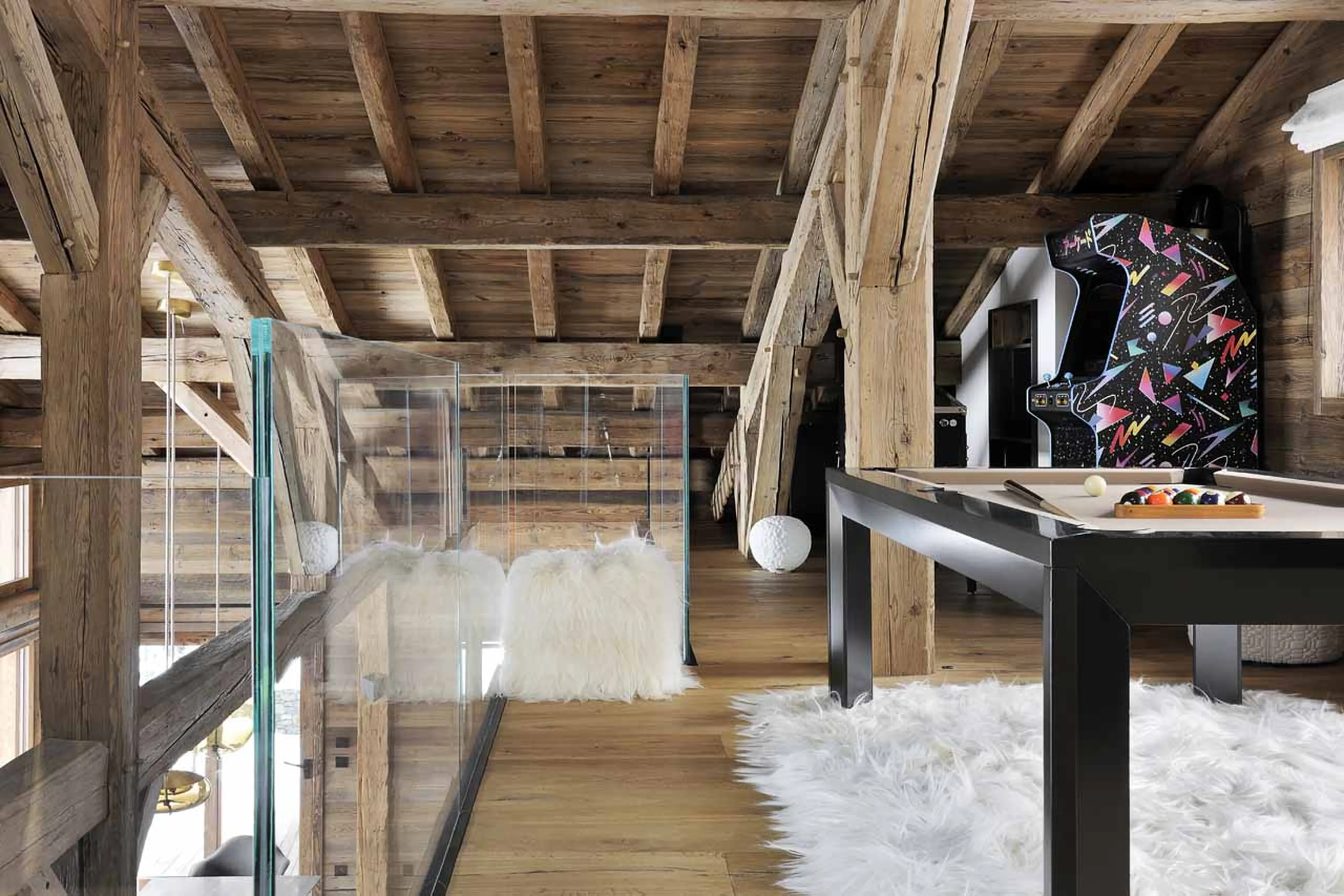 Games room at Chalet Otoctone in Megeve