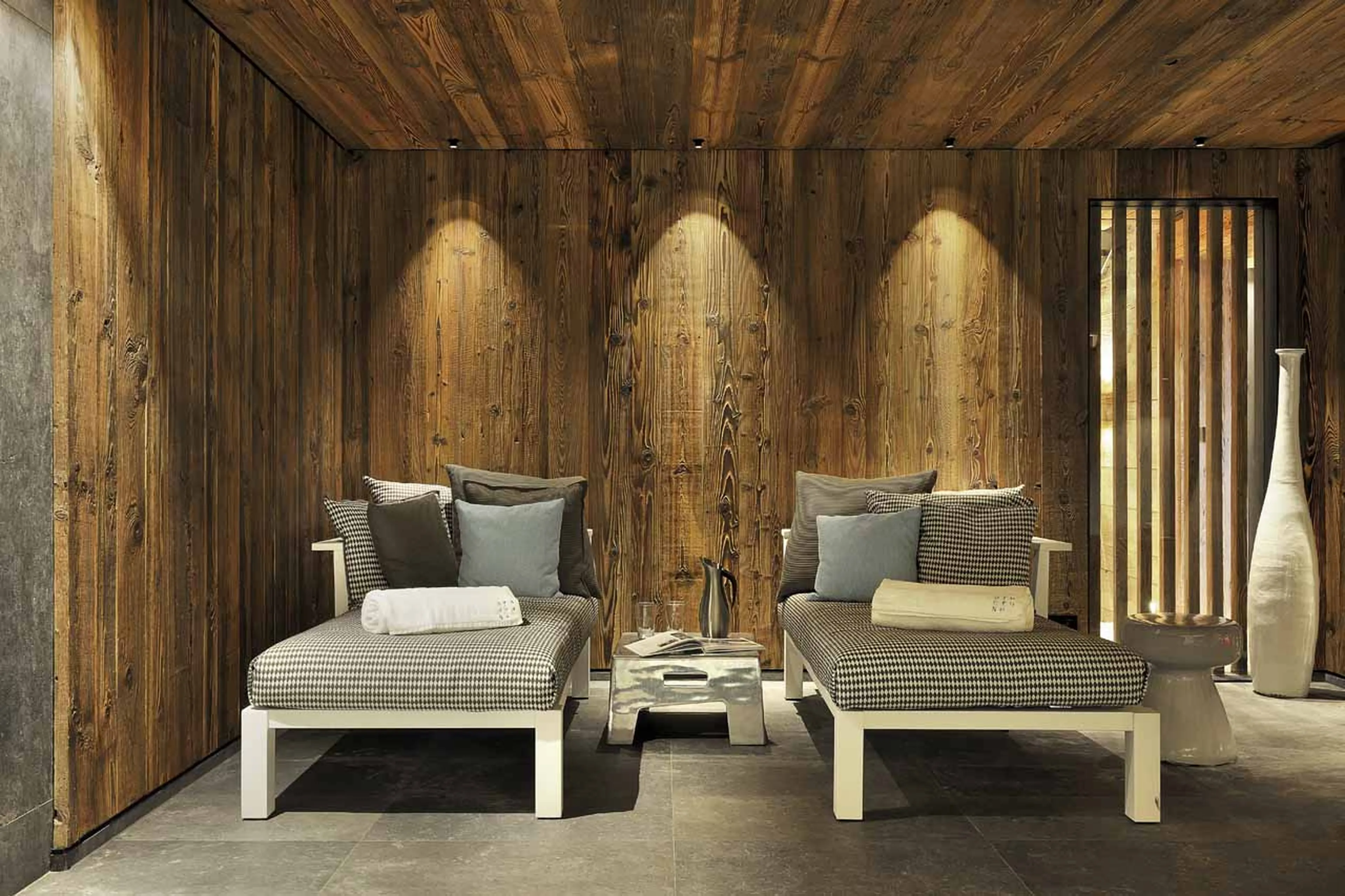Spa relaxation area at Chalet Otoctone in Megeve